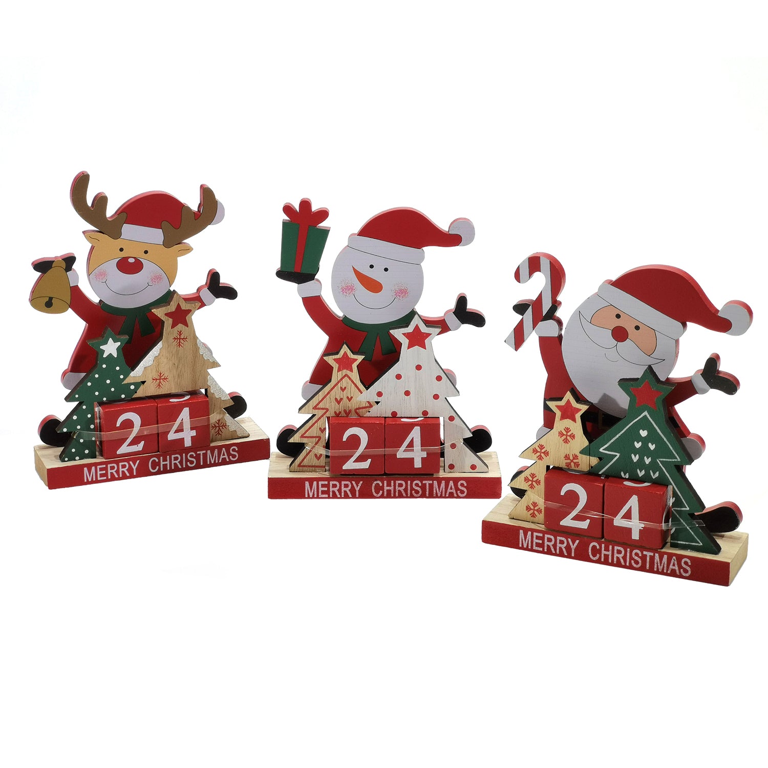 VESTIAMO CASA GRAN NATALE - Calendario dell’Avvento in Legno h18x13 cm - Conto alla rovescia natalizio