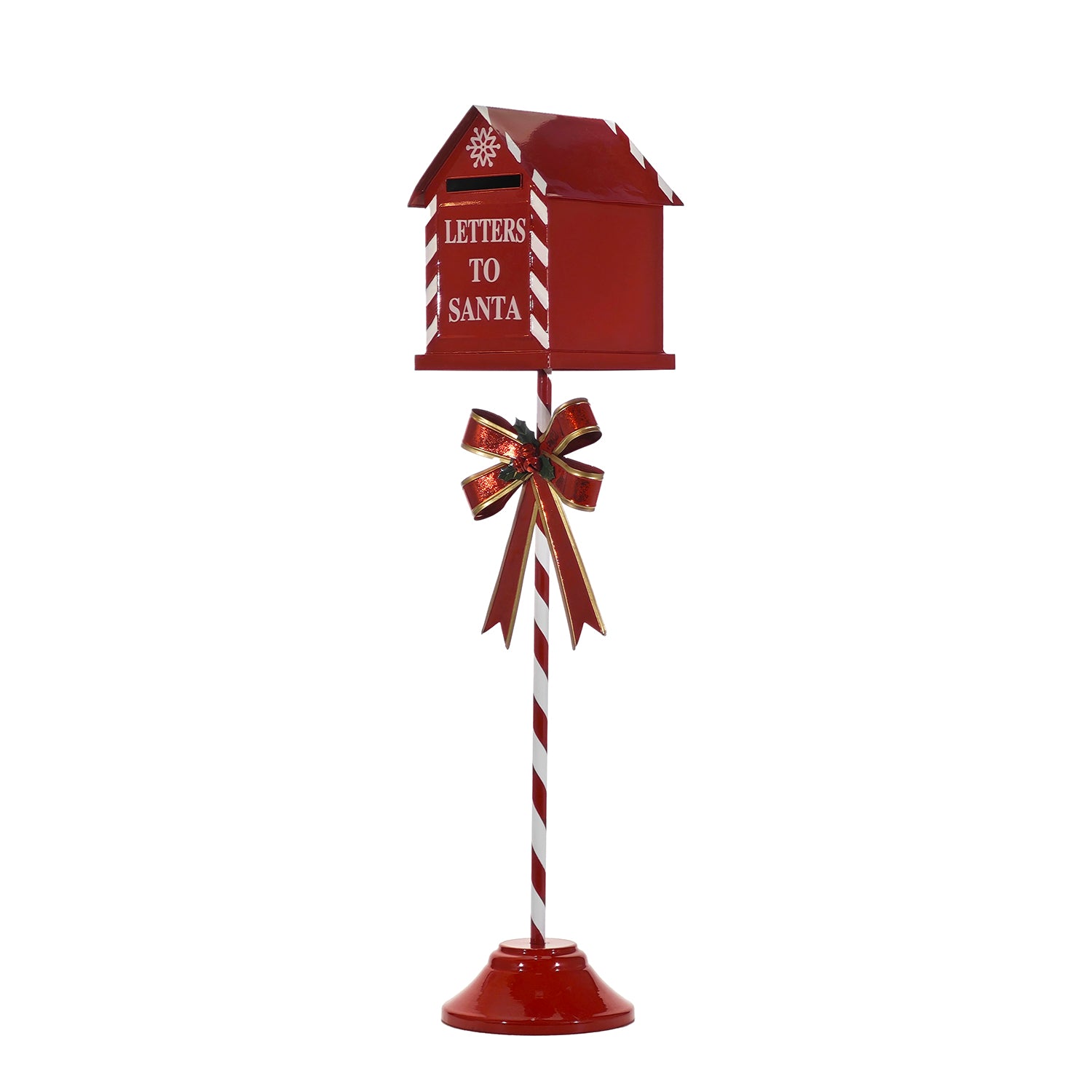 VESTIAMO CASA GRAN NATALE - Cassetta Postale Natalizia in metallo Rossa h115 cm