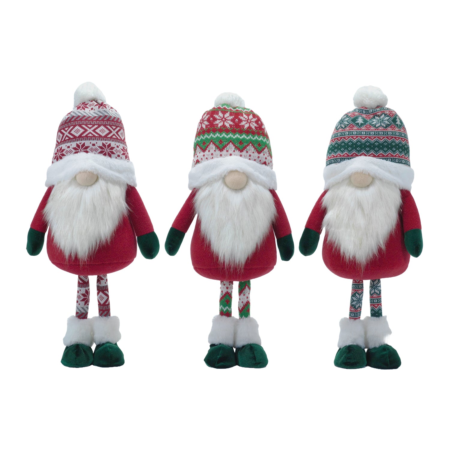 VESTIAMO CASA GRAN NATALE - Gnomo con cappello di lana decoro Scozzese h55 cm