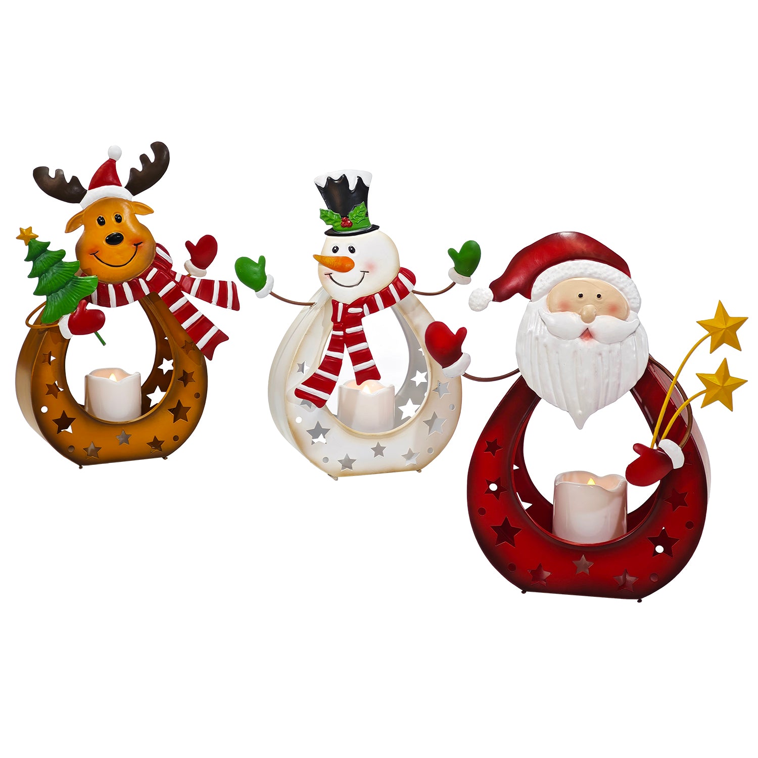 VESTIAMO CASA GRAN NATALE - Decorazione Natalizia Luminosa con Candela LED