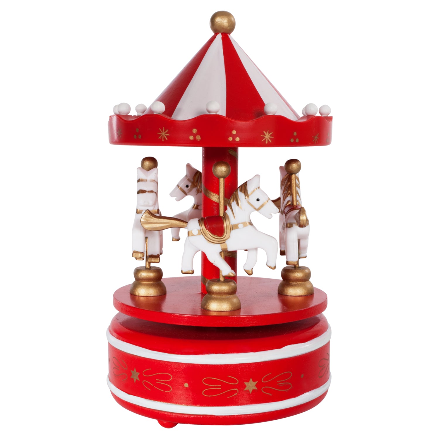 VESTIAMO CASA GRAN NATALE - Carillon Giostrina Natalizia Musicale con Cavalli h20 cm