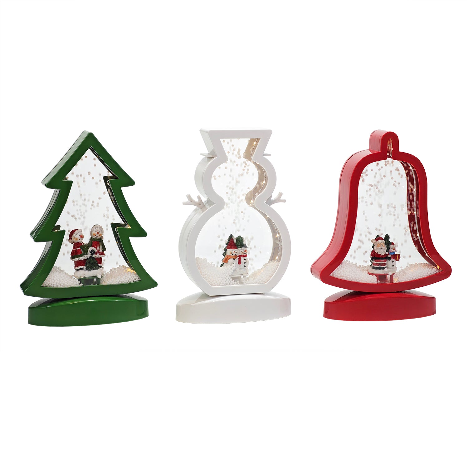VESTIAMO CASA GRAN NATALE - Decorazione Natalizia LED con Effetto Neve e Musica h27 cm
