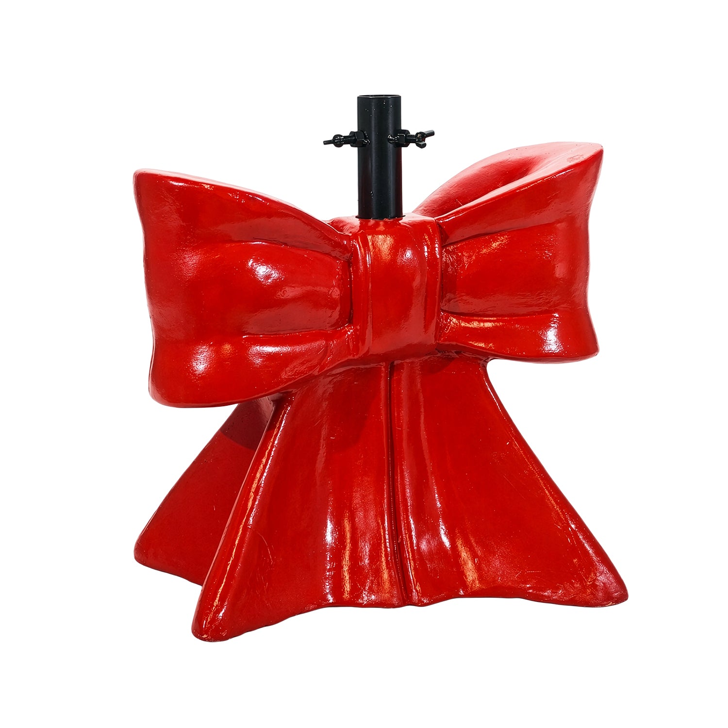 VESTIAMO CASA GRAN NATALE - Base Albero di Natale Fiocco Rosso Decorativo h43 cm