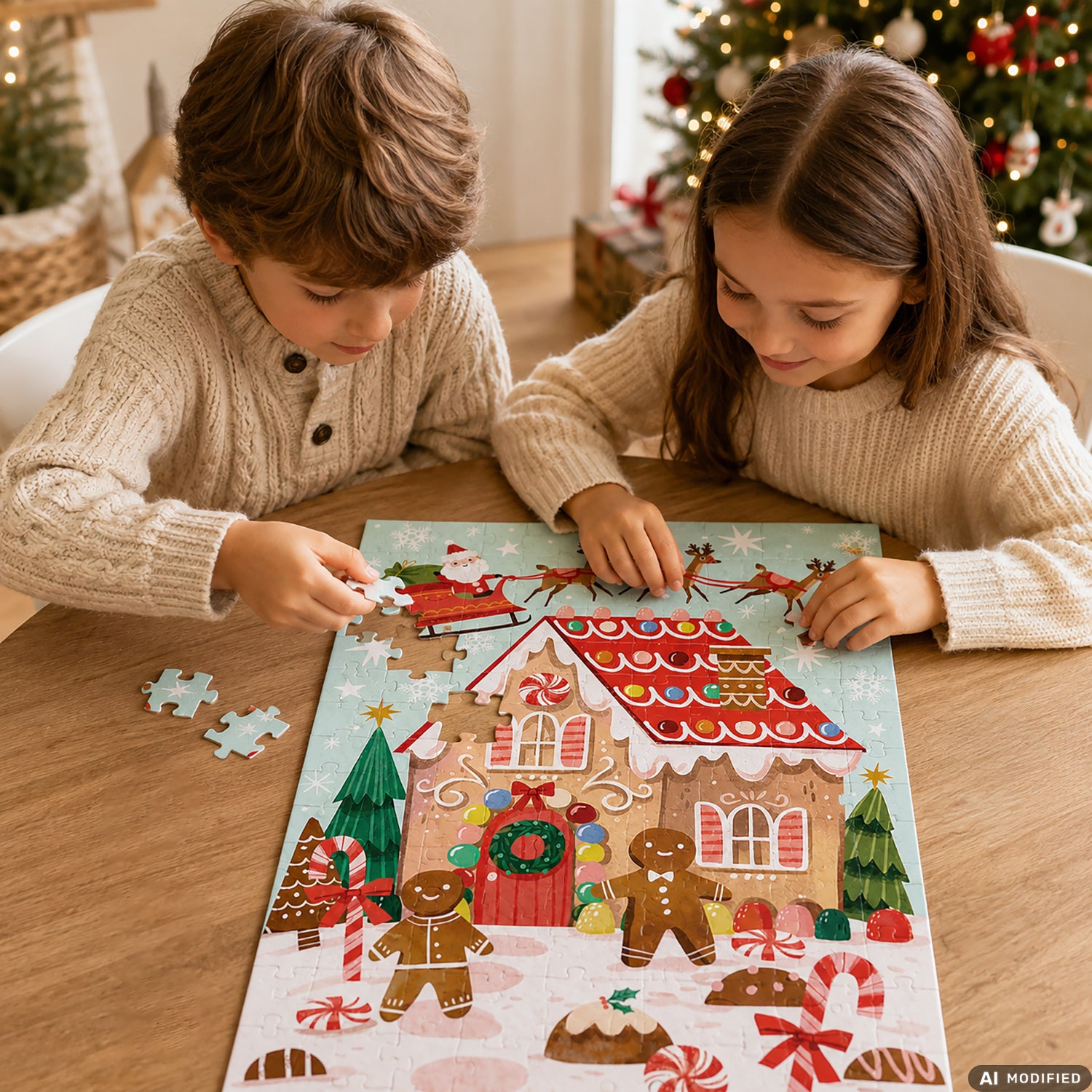 VESTIAMO CASA GRAN NATALE - Puzzle Natalizio 45 Pezzi 34x46 cm