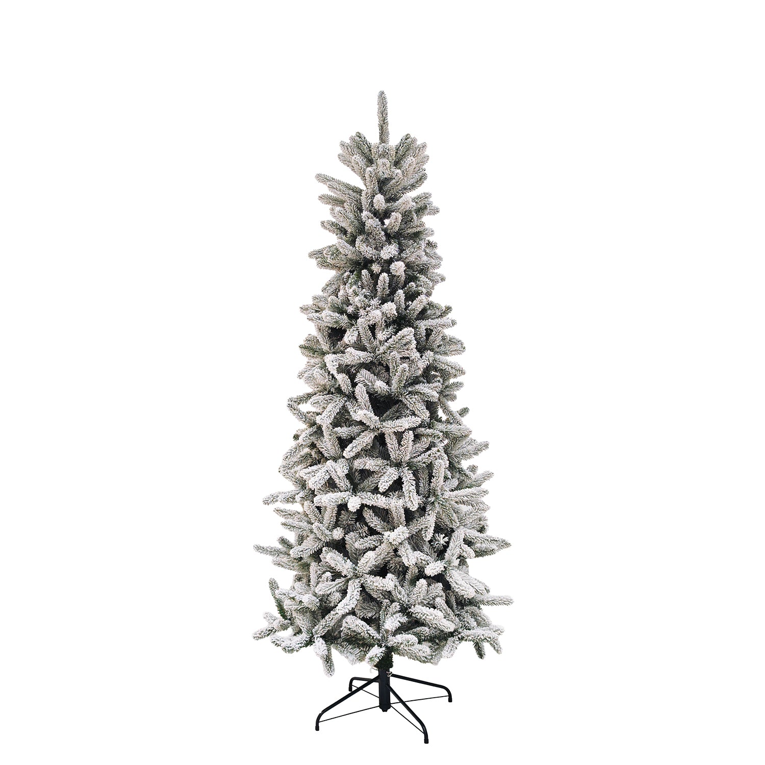 VESTIAMO CASA GRAN NATALE - Albero di Natale Artificiale Picco Innevato Slim - h210 cm diametro alla base 99 cm