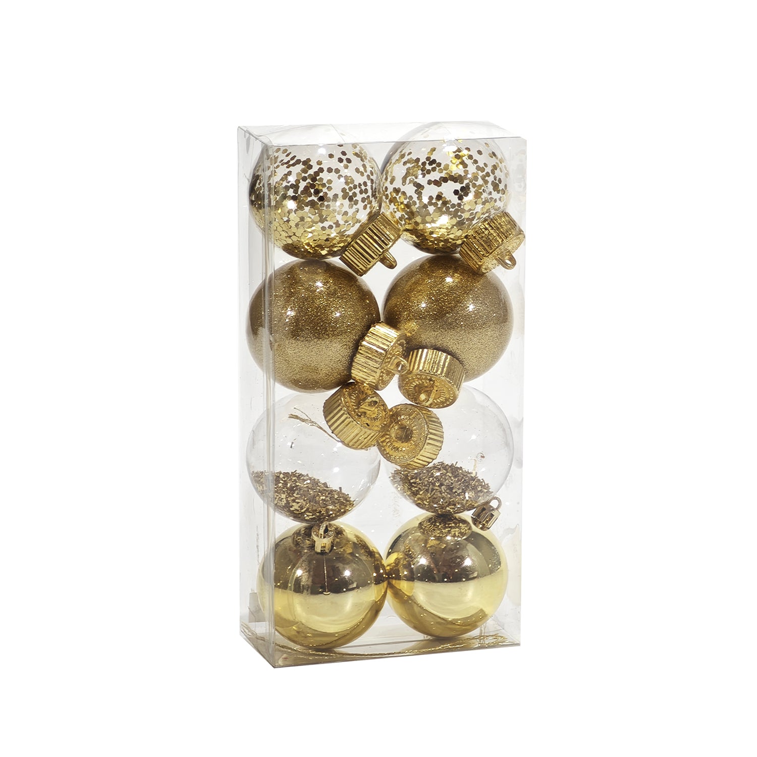 VESTIAMO CASA GRAN NATALE - Palle di Natale Oro diametro 6 cm - set 8 pezzi