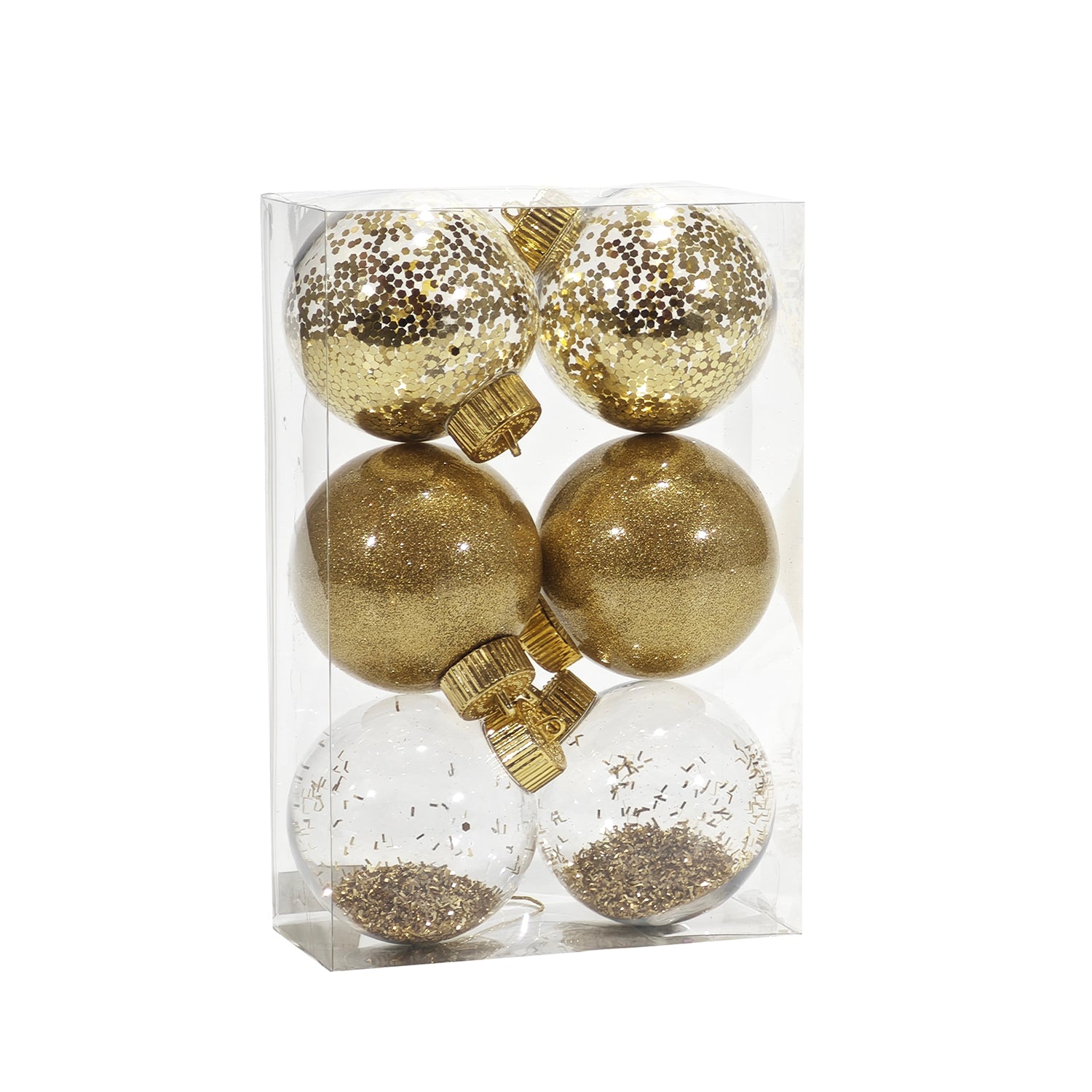 VESTIAMO CASA GRAN NATALE - Palle di Natale Oro diametro 8 cm - set 6
 pezzi