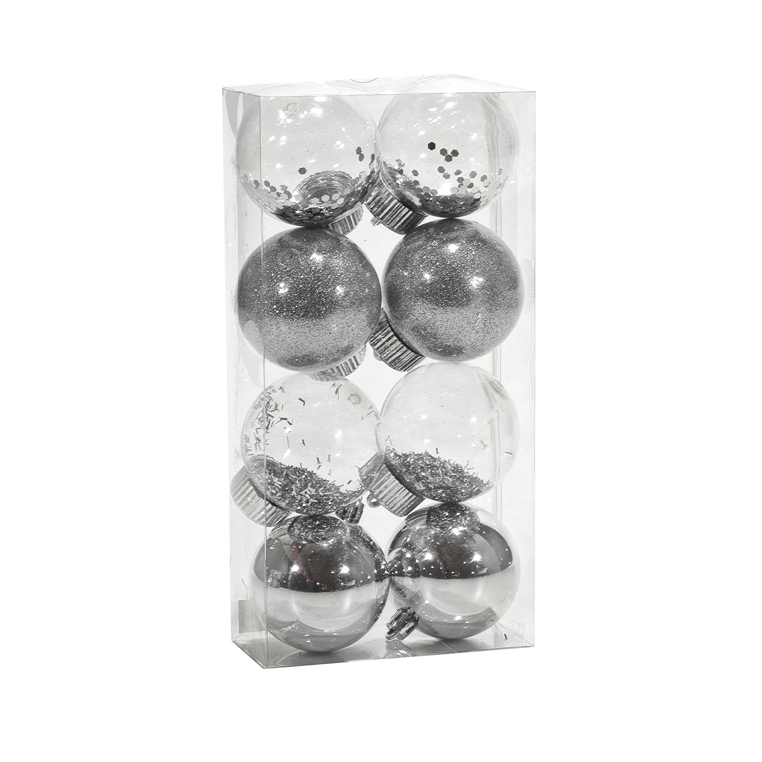 VESTIAMO CASA GRAN NATALE - Palle di Natale Silver diametro 6 cm - set 8 pezzi