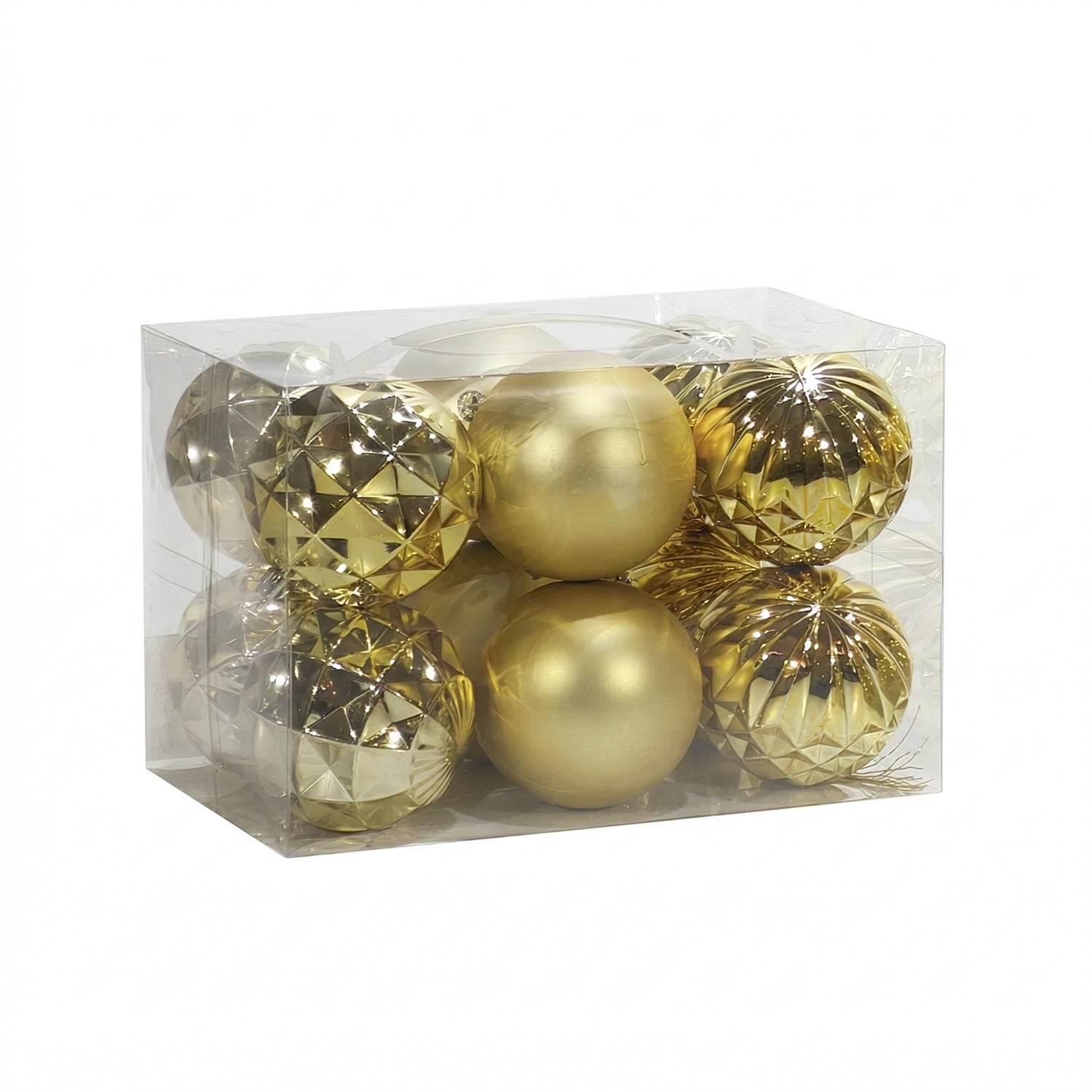 VESTIAMO CASA GRAN NATALE - Set 12 Palline di Natale Oro Infrangibili diametro 8 cm