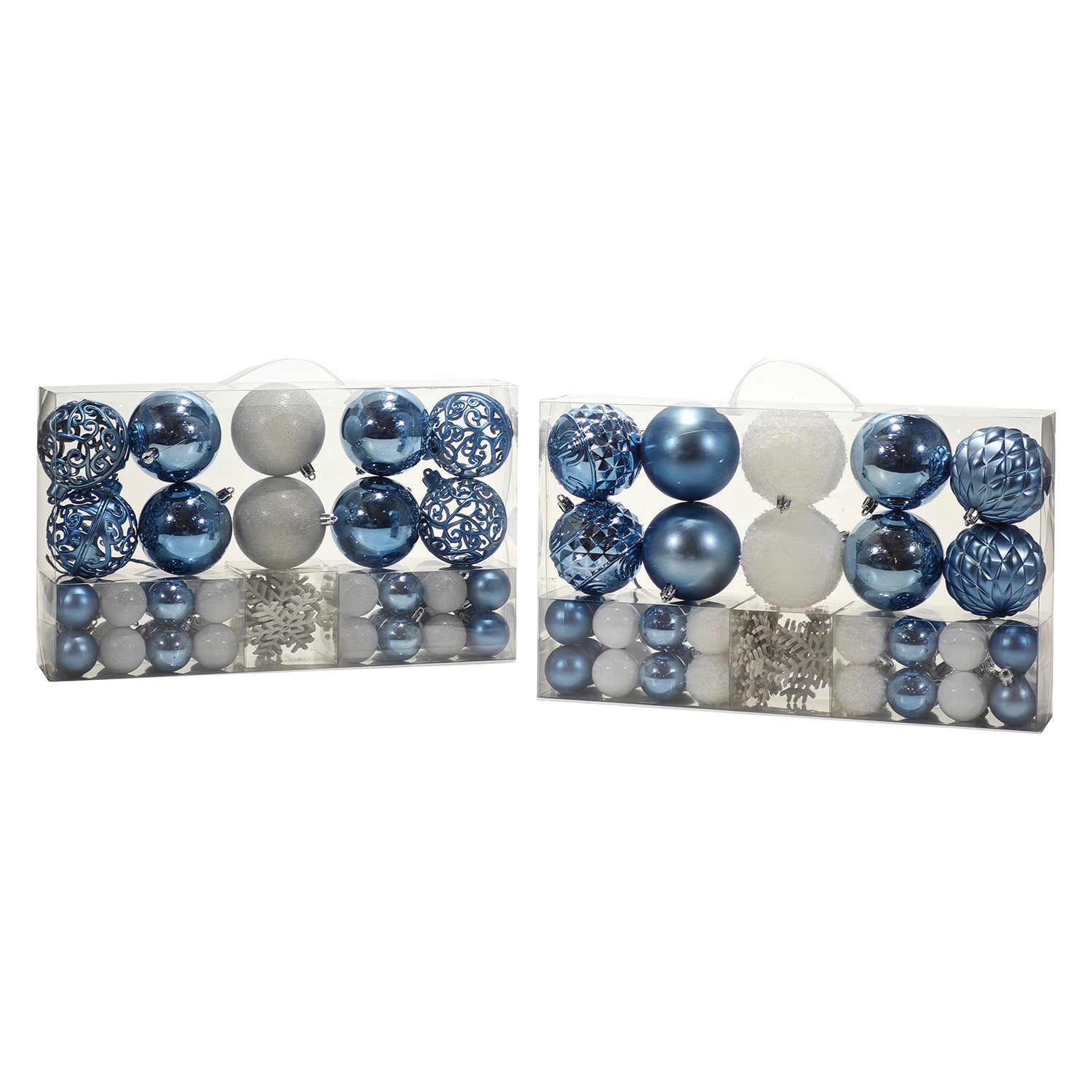 VESTIAMO CASA GRAN NATALE - Decorazioni Natalizie 50 Pezzi Blu e Bianco