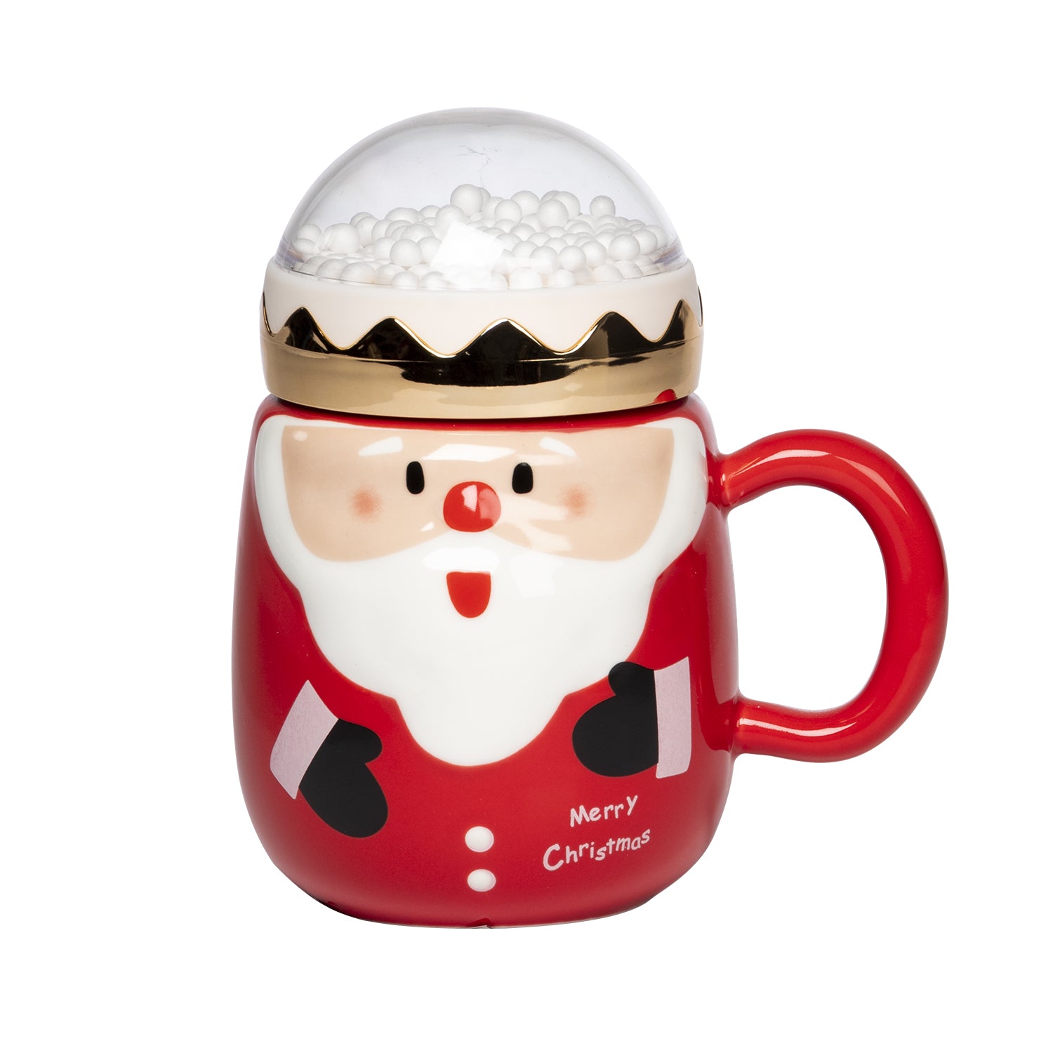 VESTIAMO CASA GRAN NATALE - Tazza Babbo natale con Coperchio effetto Neve 38 cl