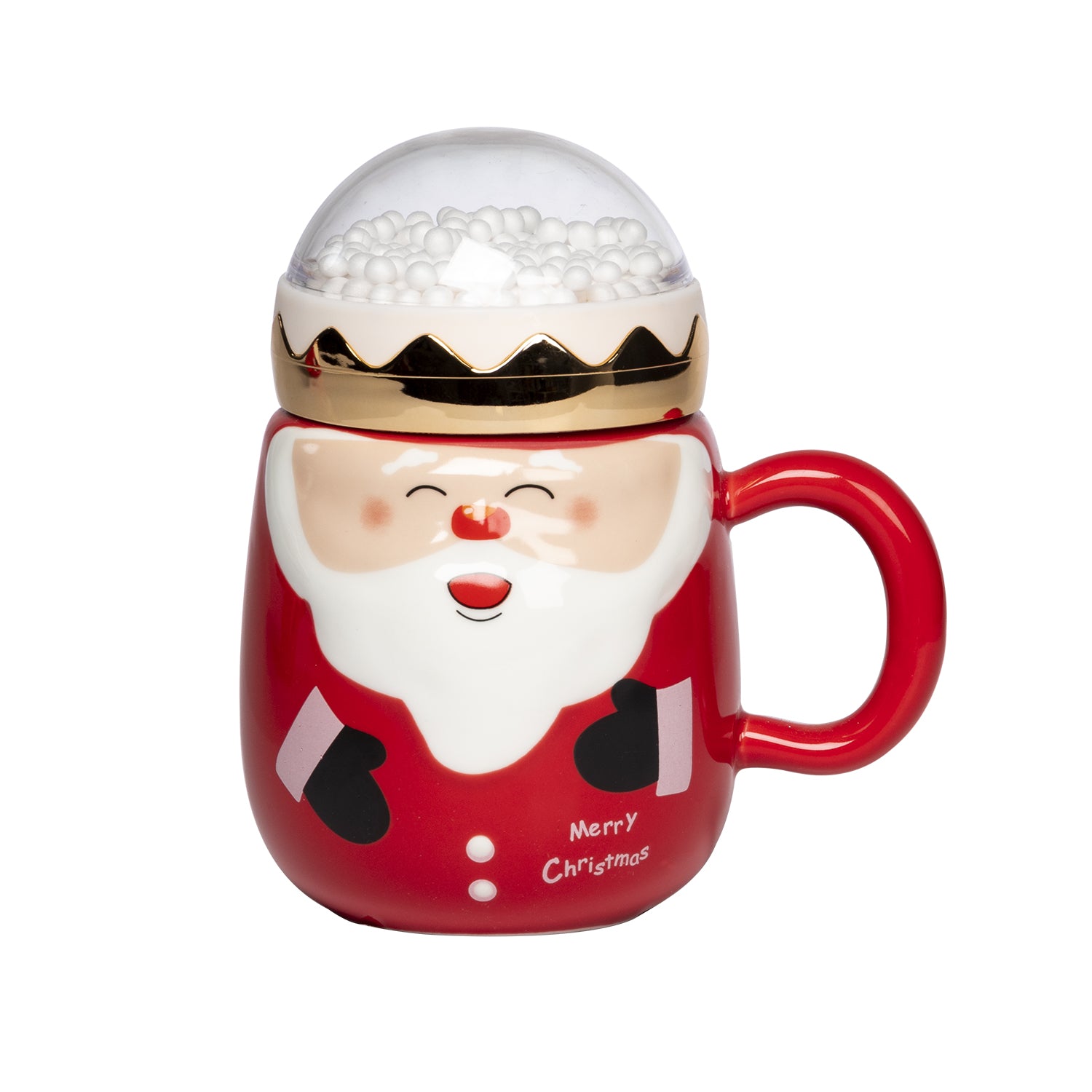 VESTIAMO CASA GRAN NATALE - Tazza Babbo natale con Coperchio effetto Neve 38 cl