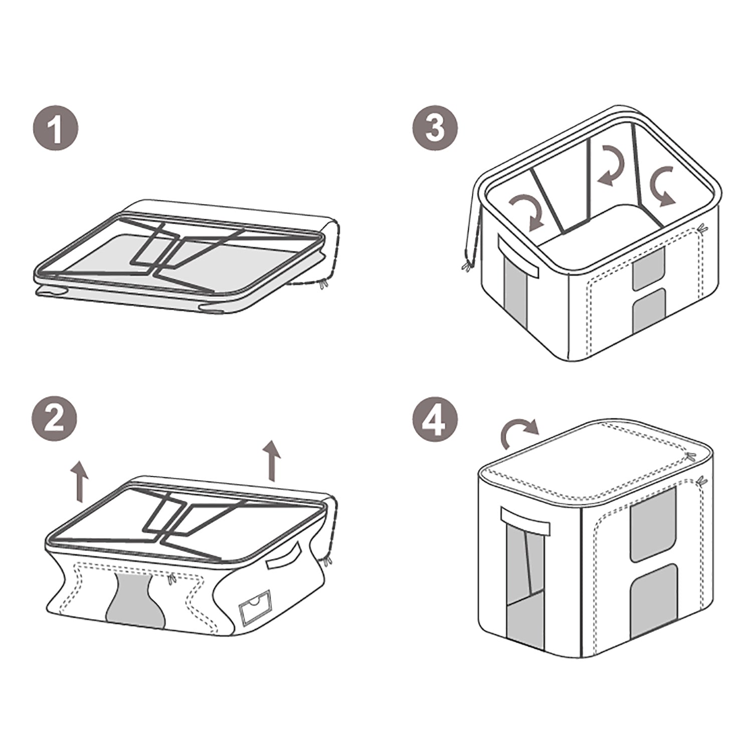 VESTIAMO CASA GRAN NATALE - Contenitore Guardaroba in Tessuto Natalizio h34x50x40 cm