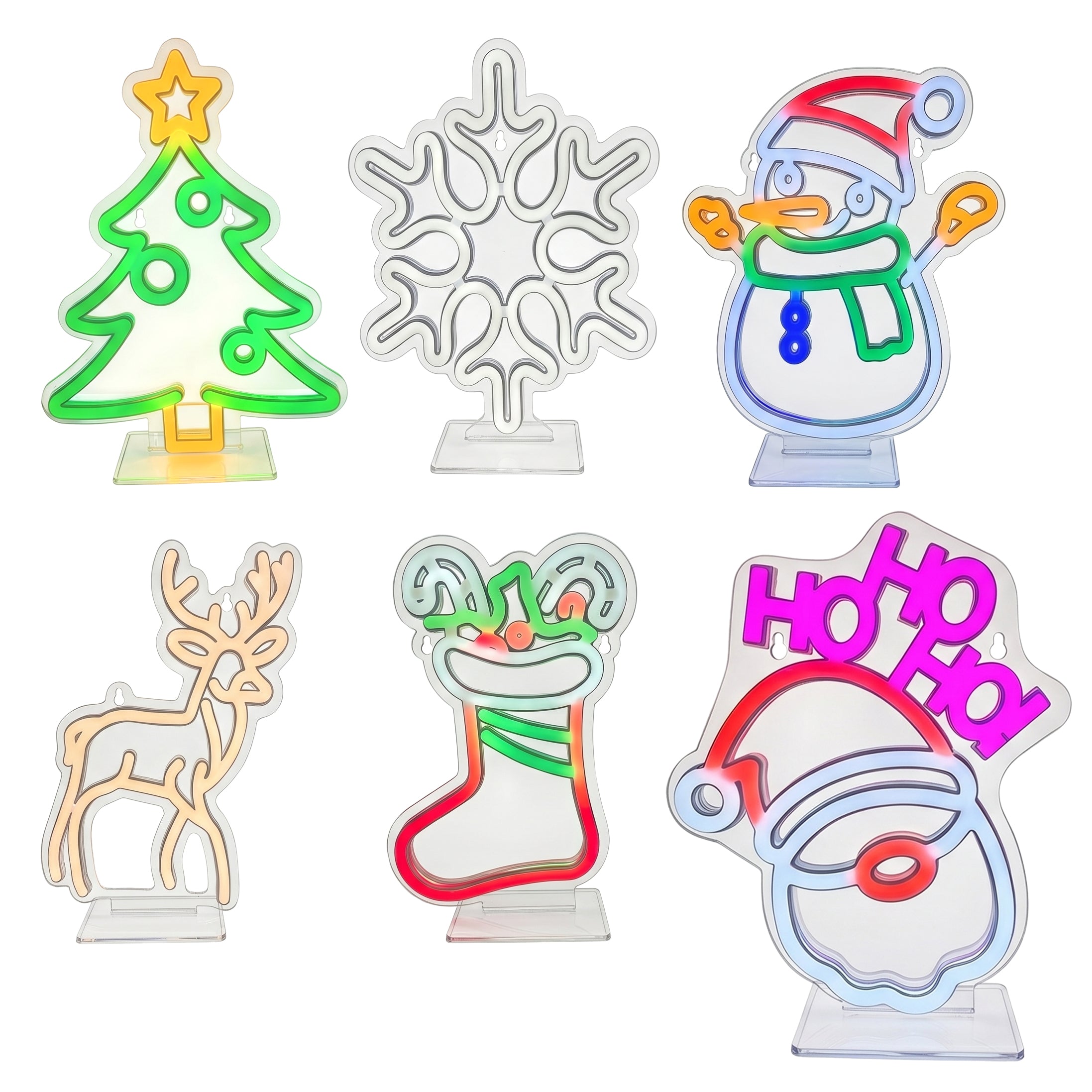 DICTROLUX - Lampada LED Neon Christmas Style USB 130 LED h28 cm