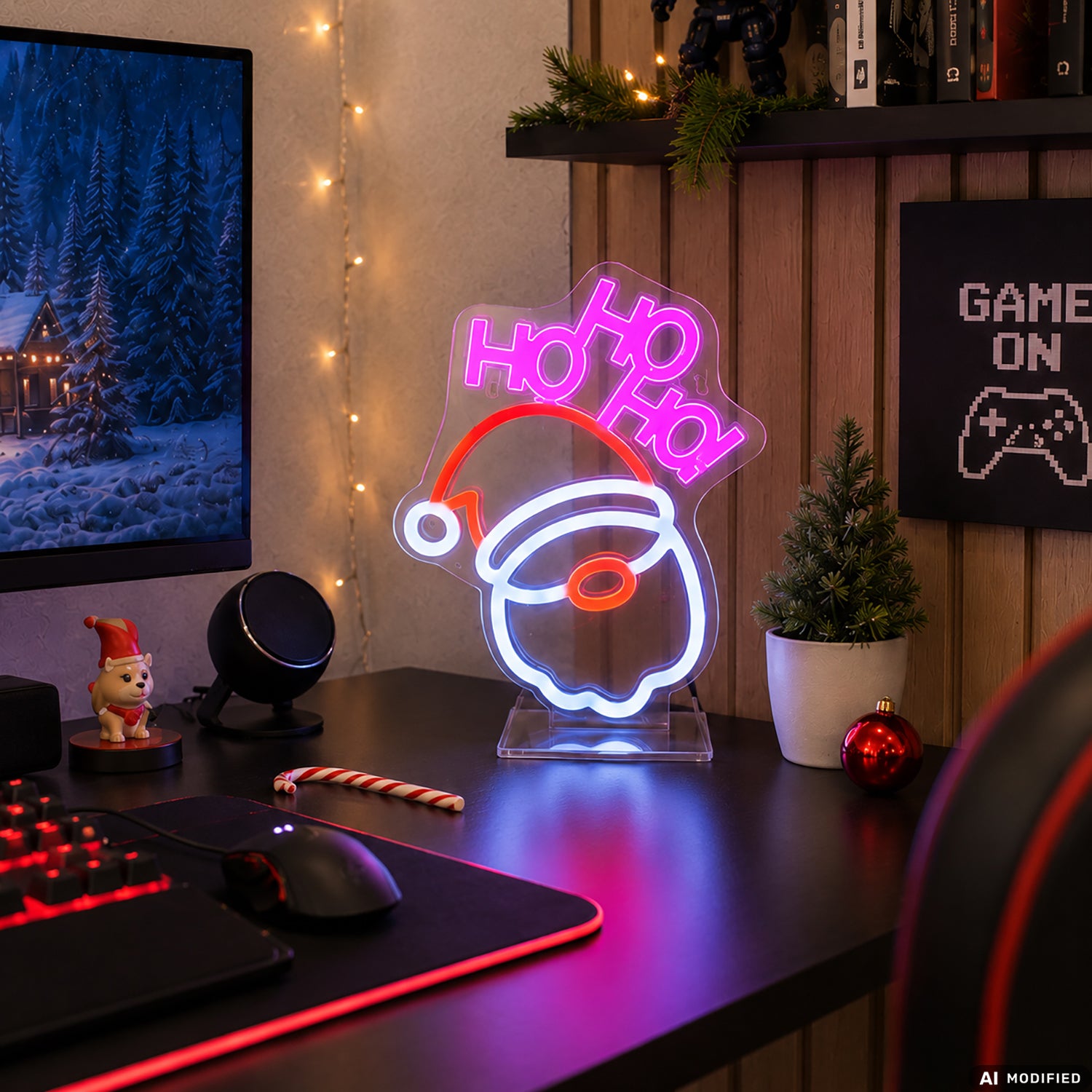 DICTROLUX - Lampada LED Neon Christmas Style USB 130 LED h28 cm
