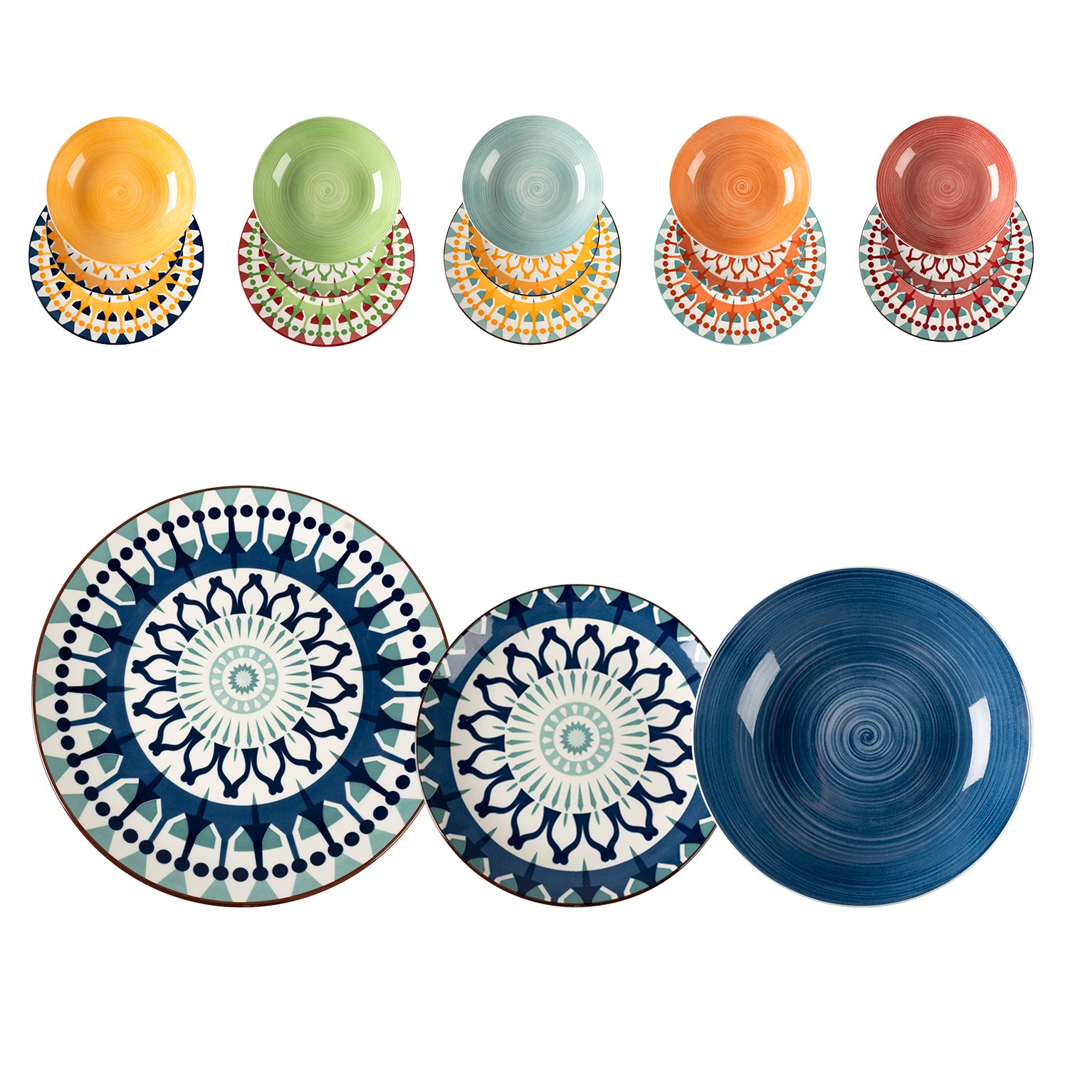 GUSTO CASA - Servizio di piatti in Porcellana Linea Marcelo 18 pezzi