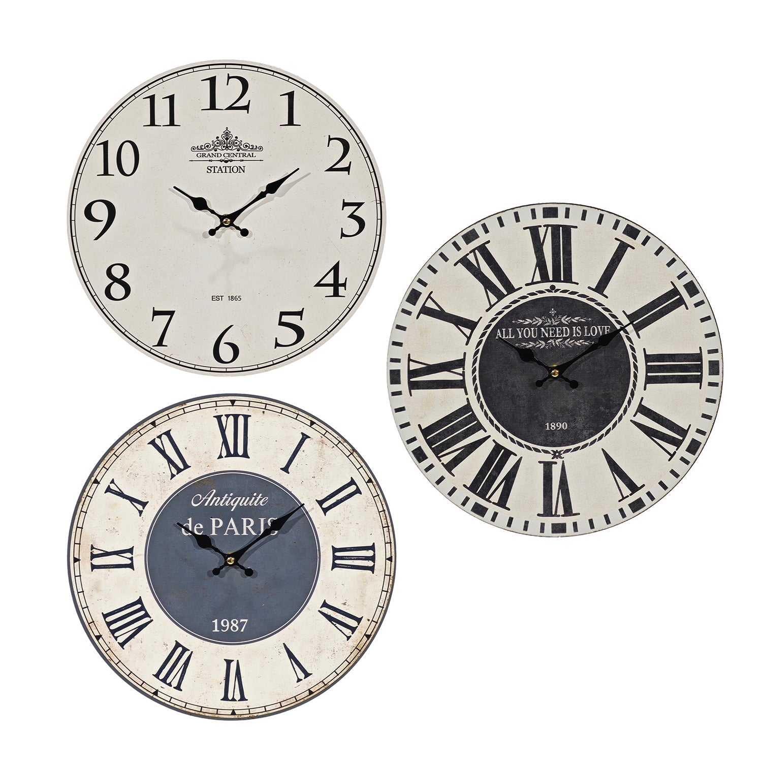 VESTIAMO CASA - Orologio da Parete Vintage diametro 34 cm