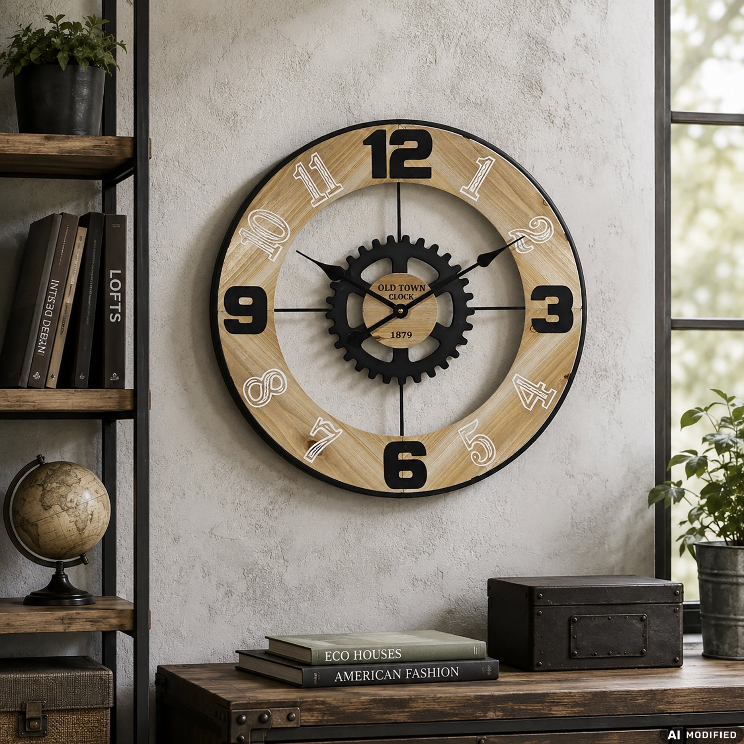 DICTROLUX - Orologio da Parete MDF e Metallo diametro 60 cm