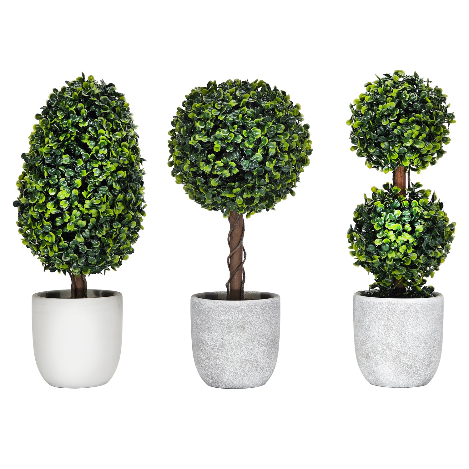 VESTIAMO CASA - Pianta artificiale Bosso in vaso h38 cm diametro 11,5 cm