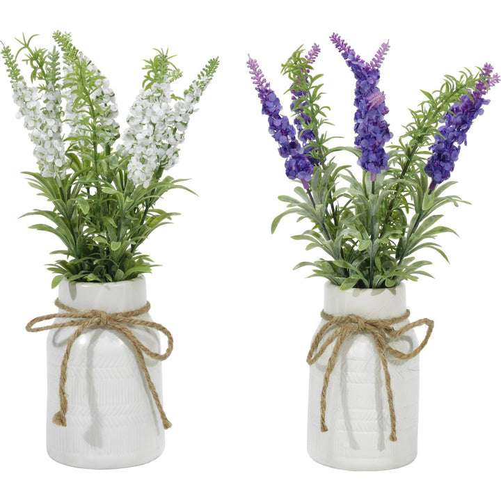 VESTIAMO CASA - Pianta artificiale Lavanda in vaso - h34 cm diametro 9 cm