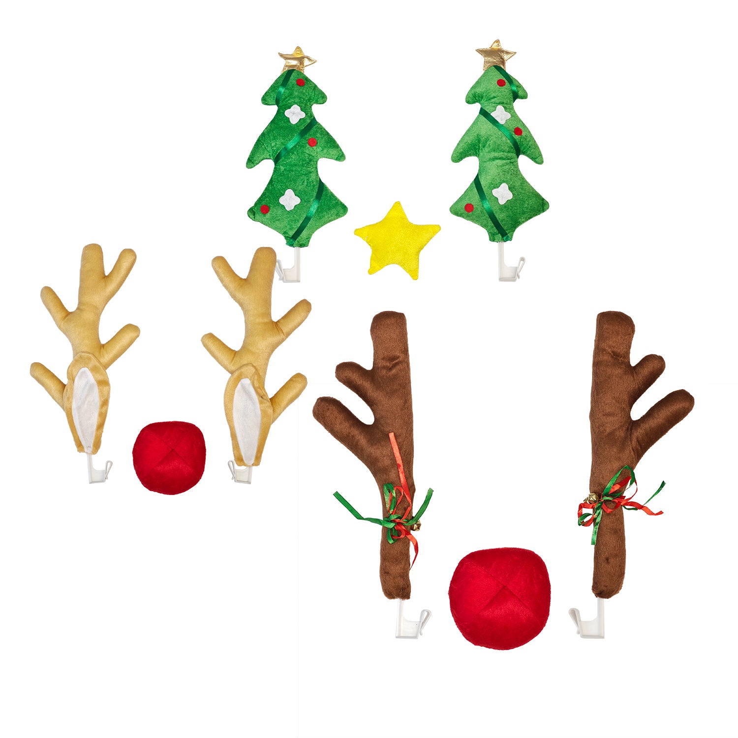 VESTIAMO CASA GRAN NATALE - Set Decorazione Natalizia per Auto Renna