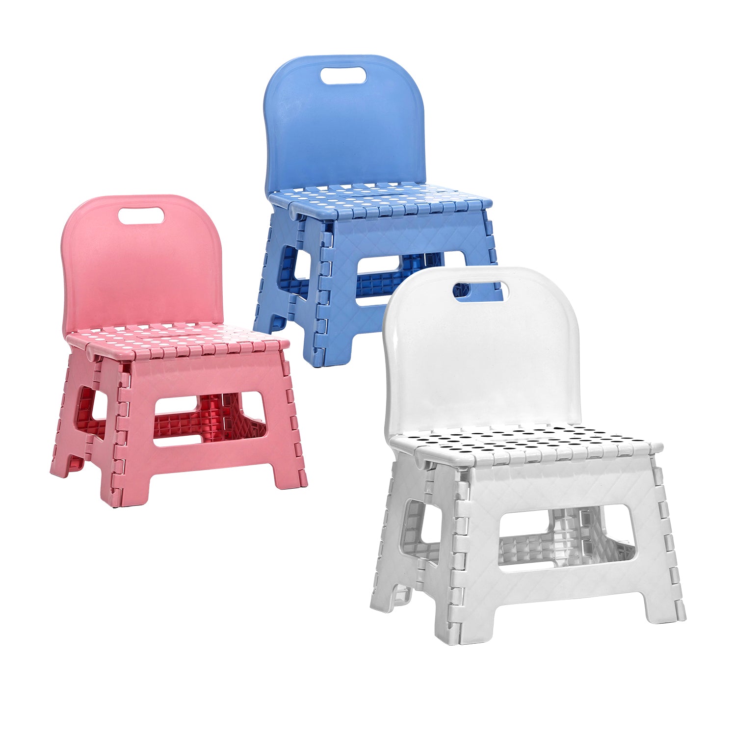 VESTIAMO CASA - Sediolina Pieghevole per Bambini con Schienale Linea Baby Cute - h43x32x25 cm
