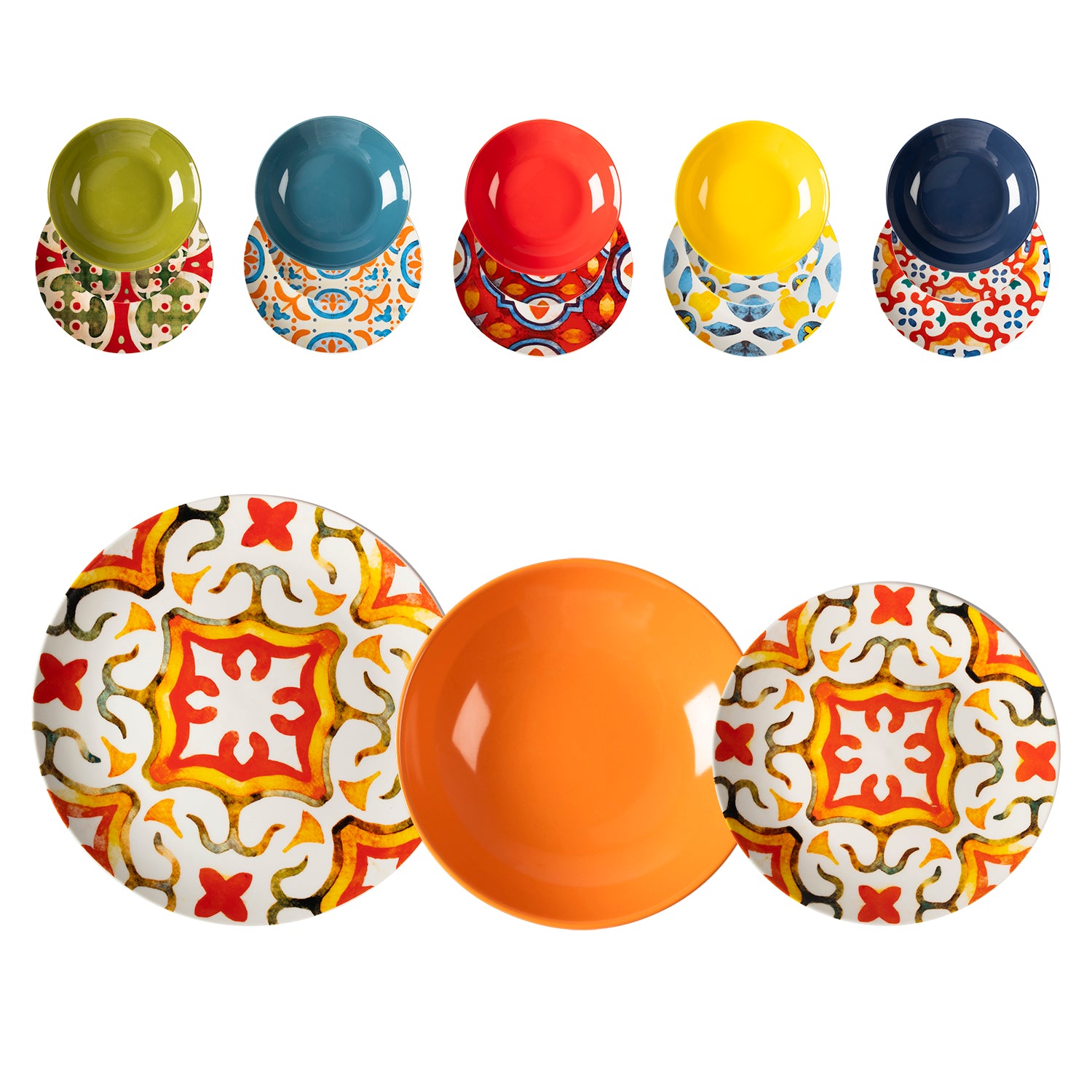 GUSTO CASA - Servizio di piatti in Porcellana Linea Zahira 18 pezzi