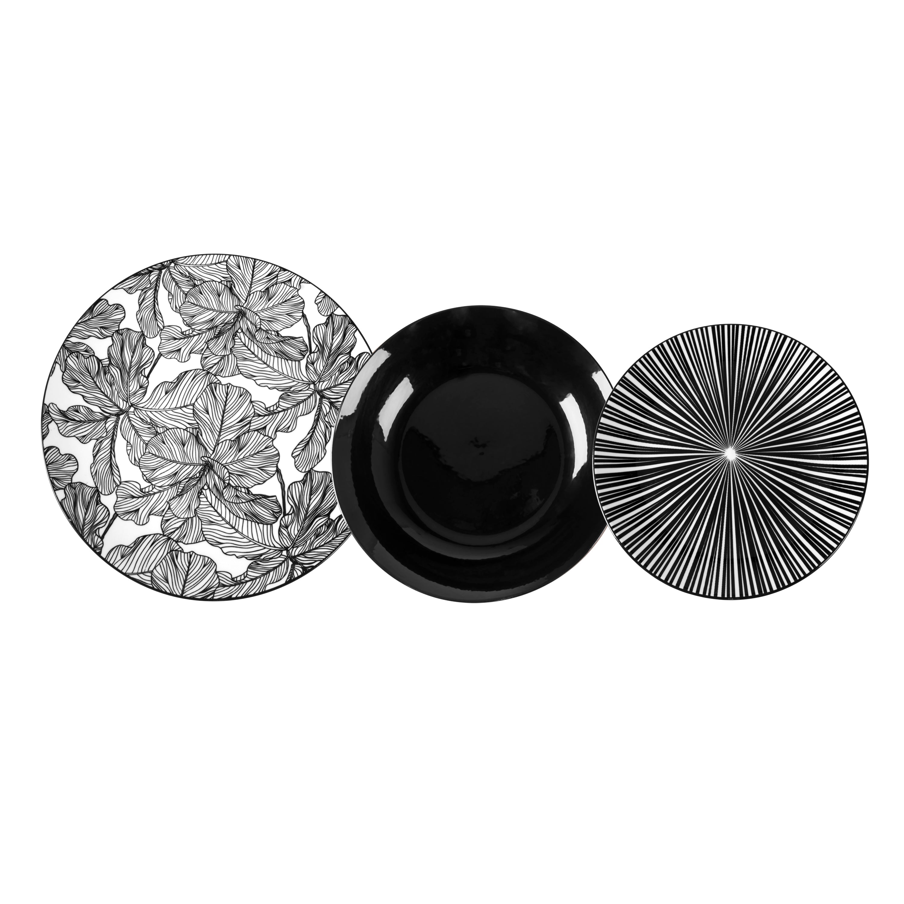 GUSTO CASA - Servizio di piatti in porcellana Gotha 18 pezzi