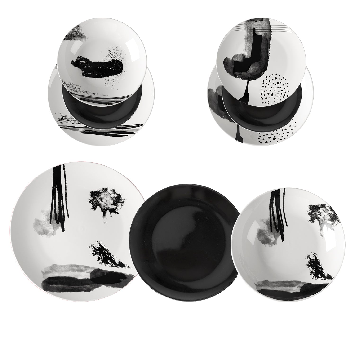 GUSTO CASA - Servizio di piatti in porcellana Jeanette 18 pezzi