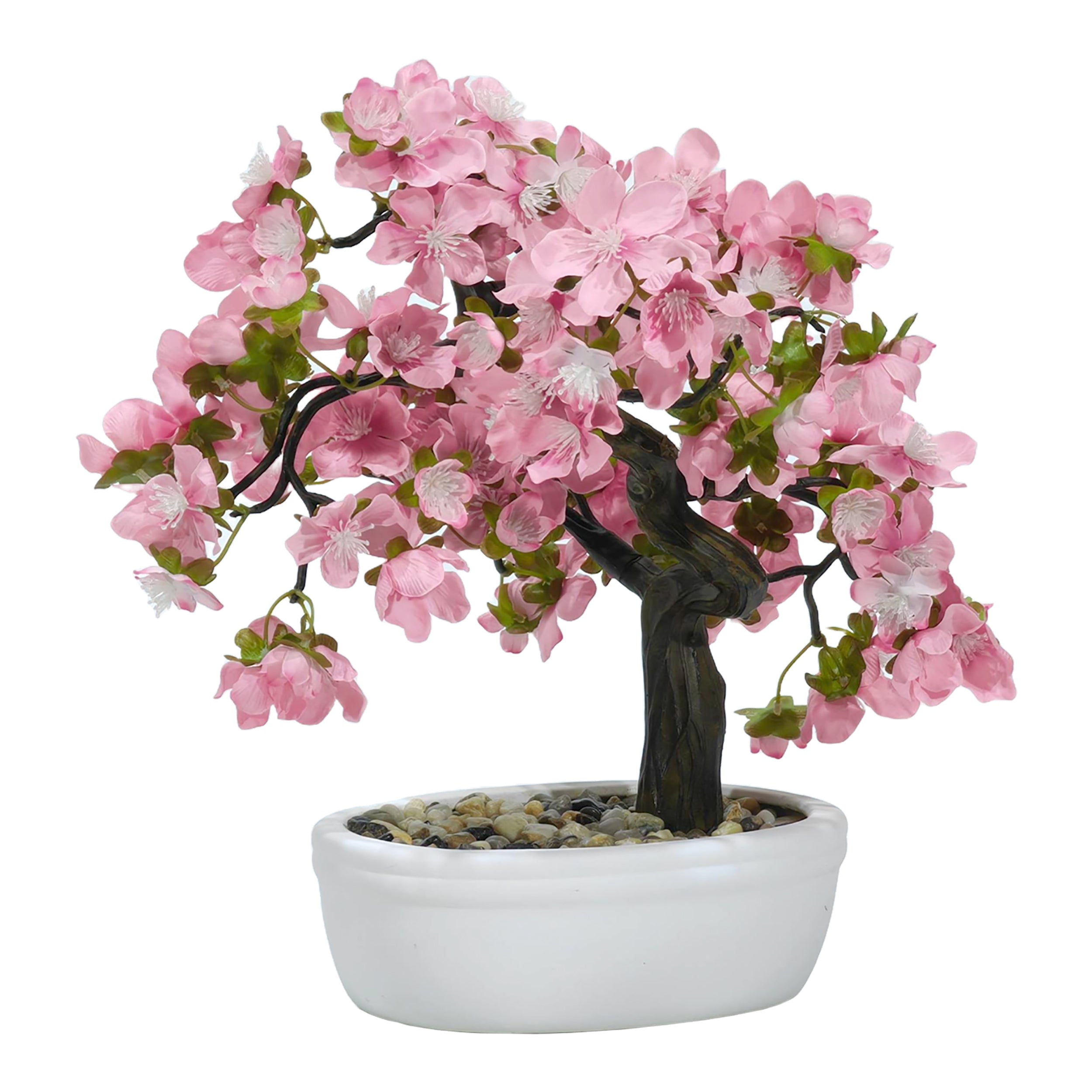 VESTIAMO CASA - Pianta artificiale Bonsai Ciliegio in vaso - h33x19x14 cm