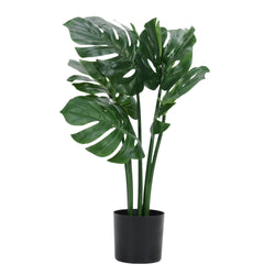 VESTIAMO CASA - Pianta artificiale Monstera deliciosa in vaso - h60 cm diametro 13 cm