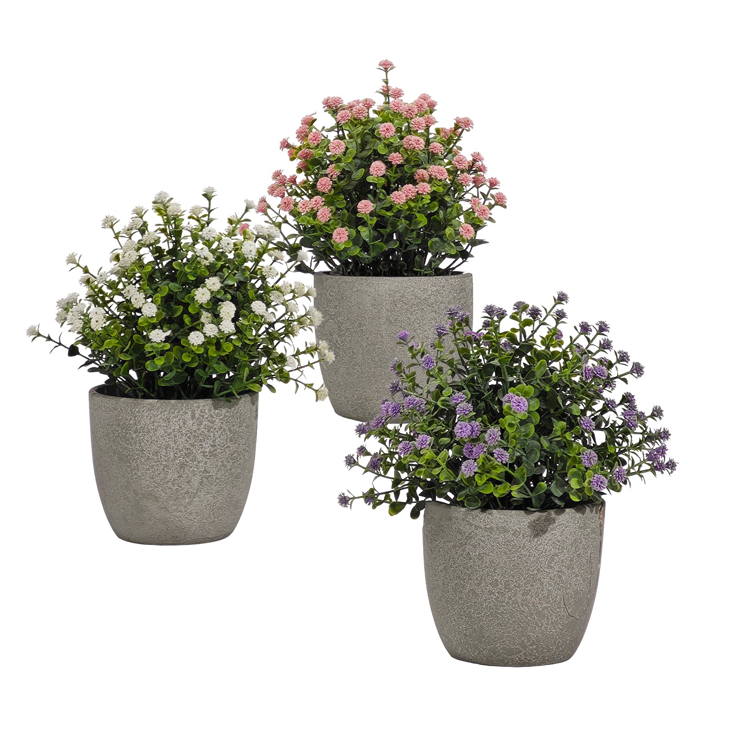 VESTIAMO CASA - Pianta Artificiale con Vaso Decorazione Floreale - h24 cm diametro 12 cm