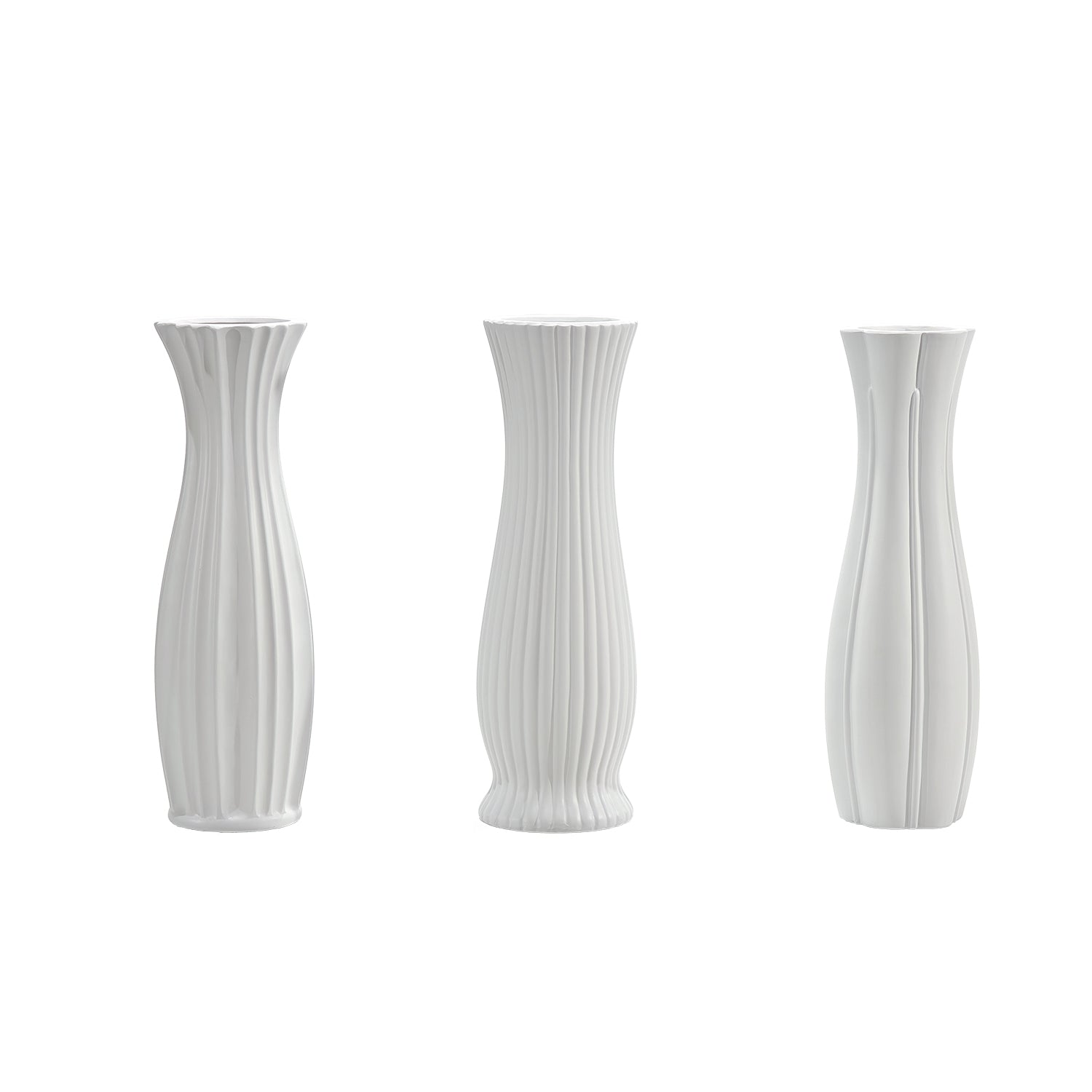 VESTIAMO CASA - Vaso Decorativo in Argilla Bianco h45 cm diametro 14 cm