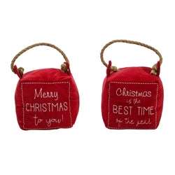 VESTIAMO CASA GRAN NATALE - Fermaporta Natalizio Rosso h15 cm - Decorazione natalizia