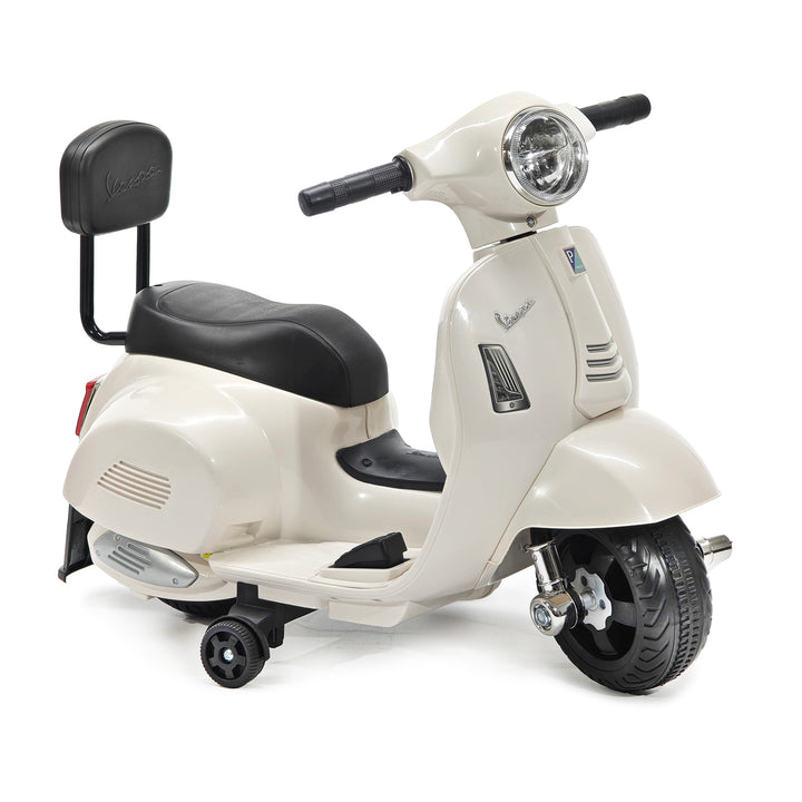 TU GIOCHI - Vespa Elettrica per Bambini Bianca con Luci e Musica 18+ Mesi
