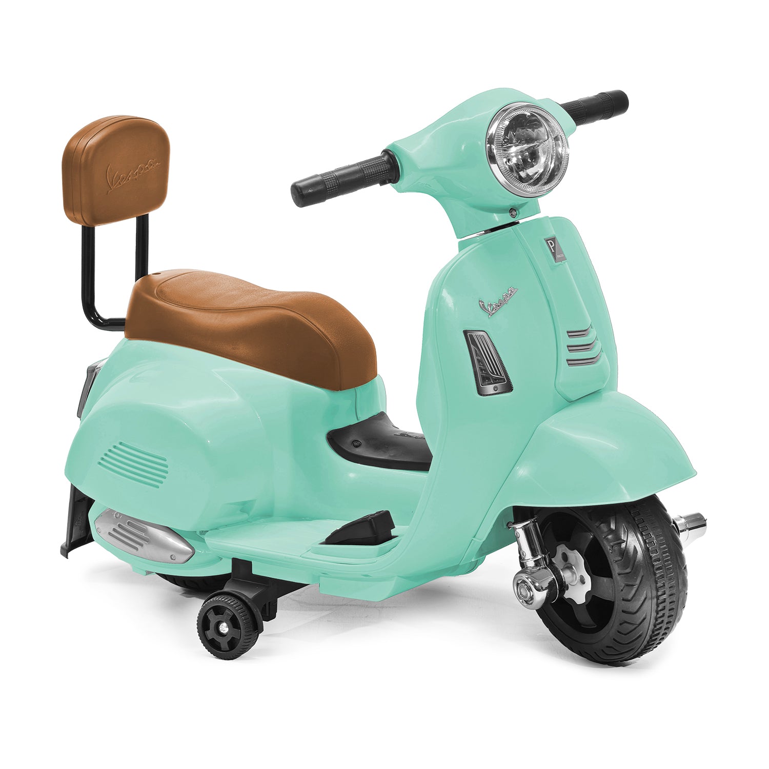 TU GIOCHI - Vespa Elettrica per Bambini Verde con Luci e Musica 18+ Mesi