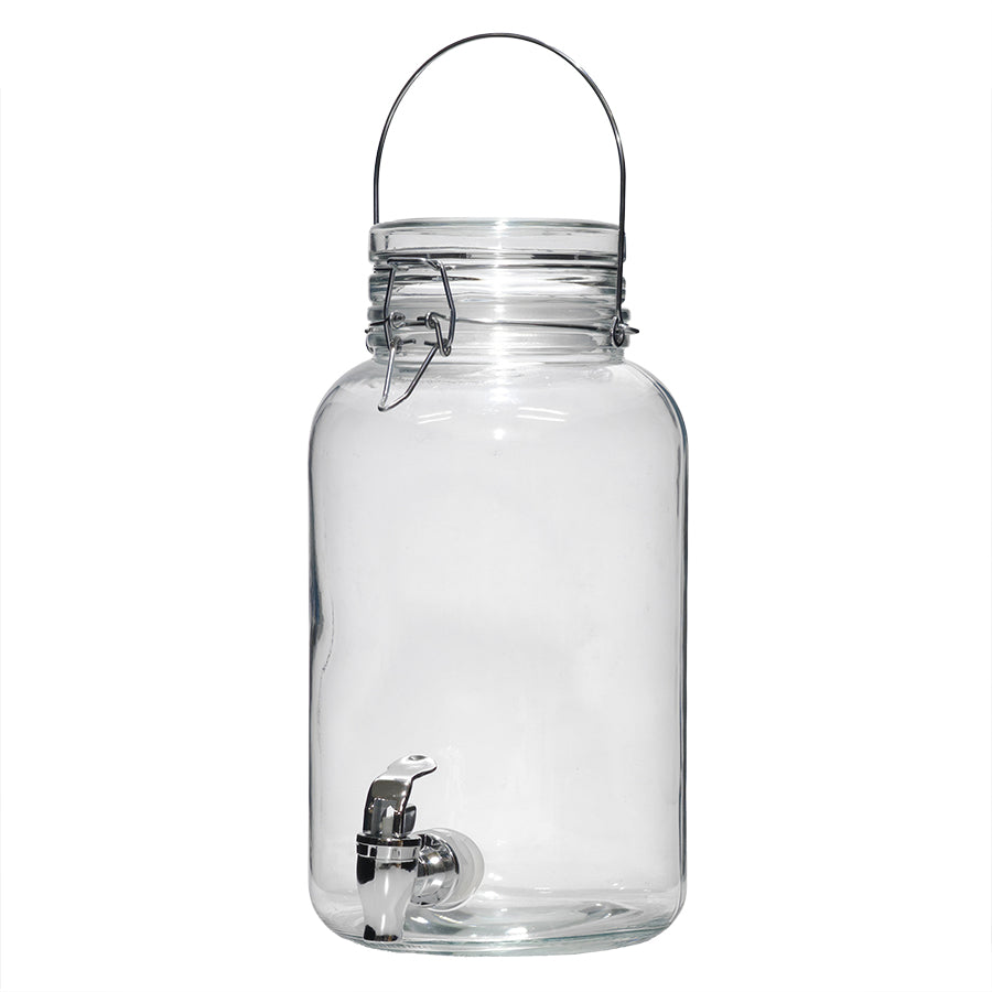 GUSTO CASA - Dispenser Bevande in Vetro con Rubinetto 4 Litri