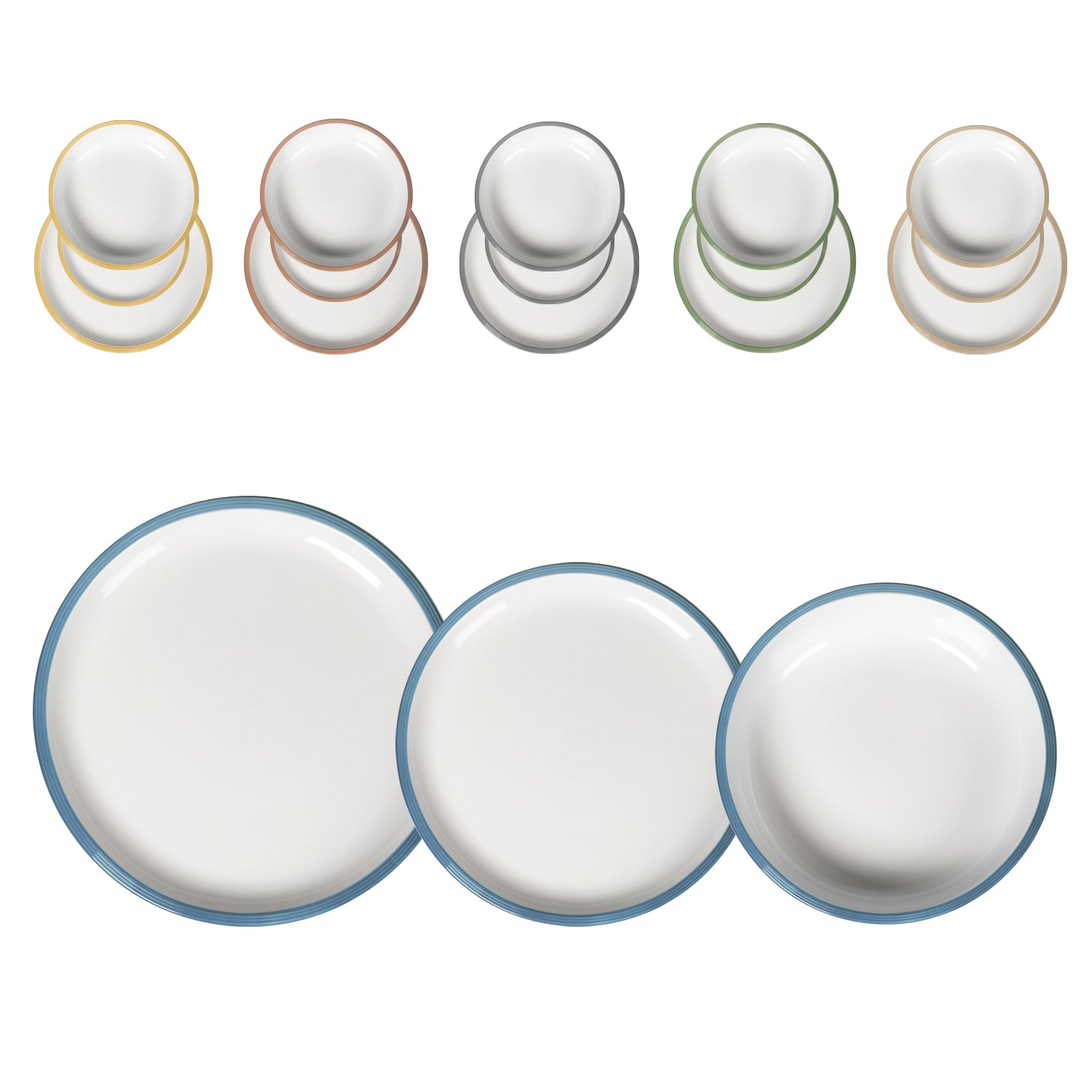 GUSTO CASA - Servizio di piatti in stoneware Kalinda 18 pezzi