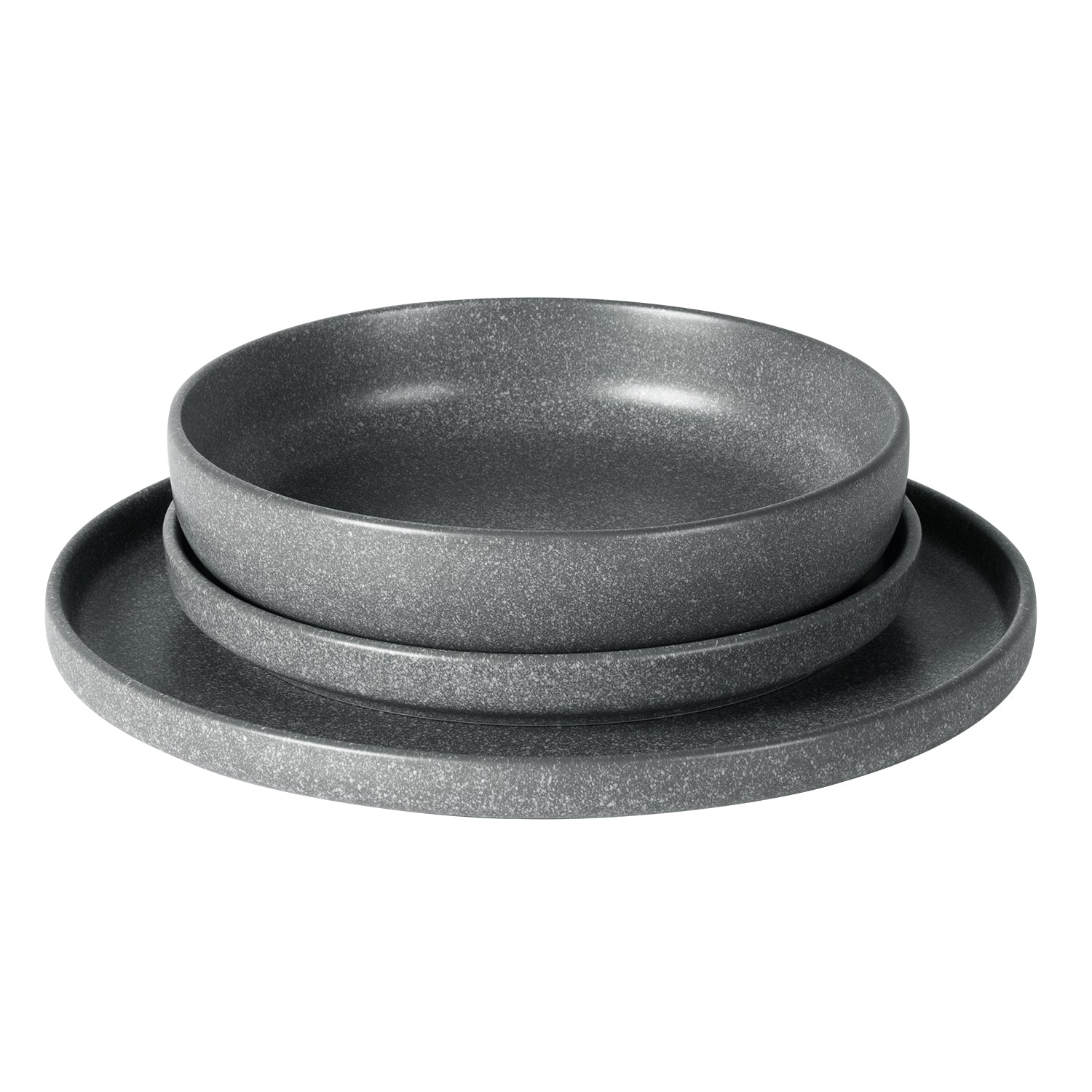 GUSTO CASA - Servizio di piatti in Stoneware Nordica Grigio 18 pezzi