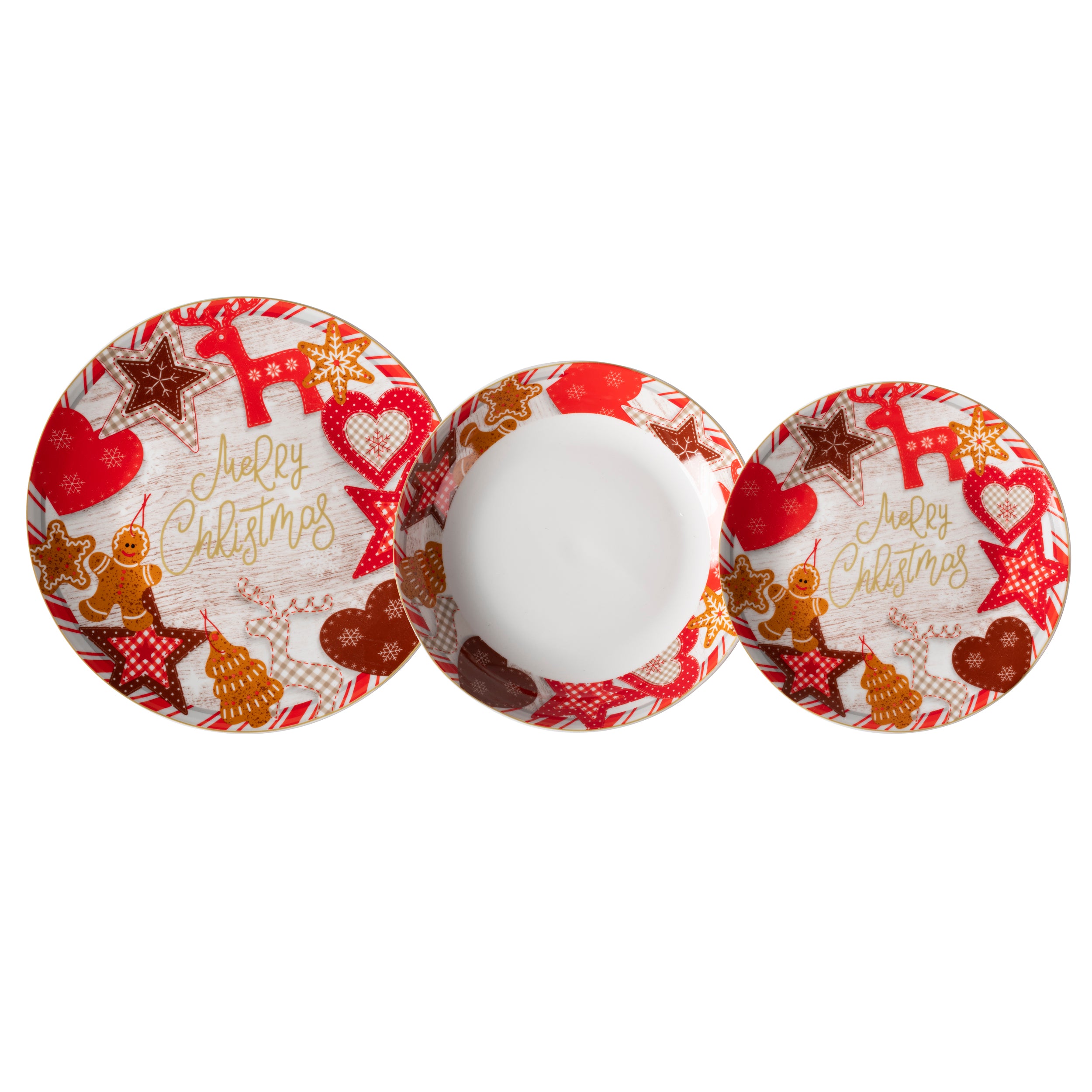 MamboCat Set di 6 piatti piani in porcellana colorata per 6 persone MamboCat Set di 6 piatti piani in porcellana colorata per 6 persone
