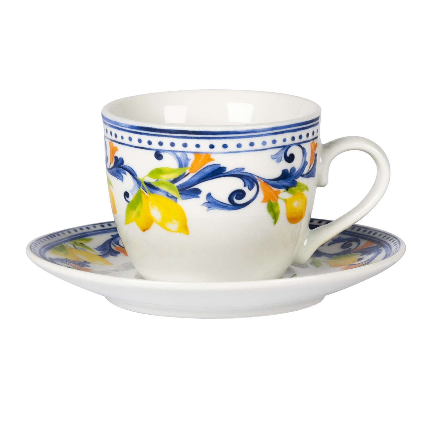 GUSTO CASA - Servizio da Caffè in Porcellana Lemònia 9 cl - set 12 pezzi