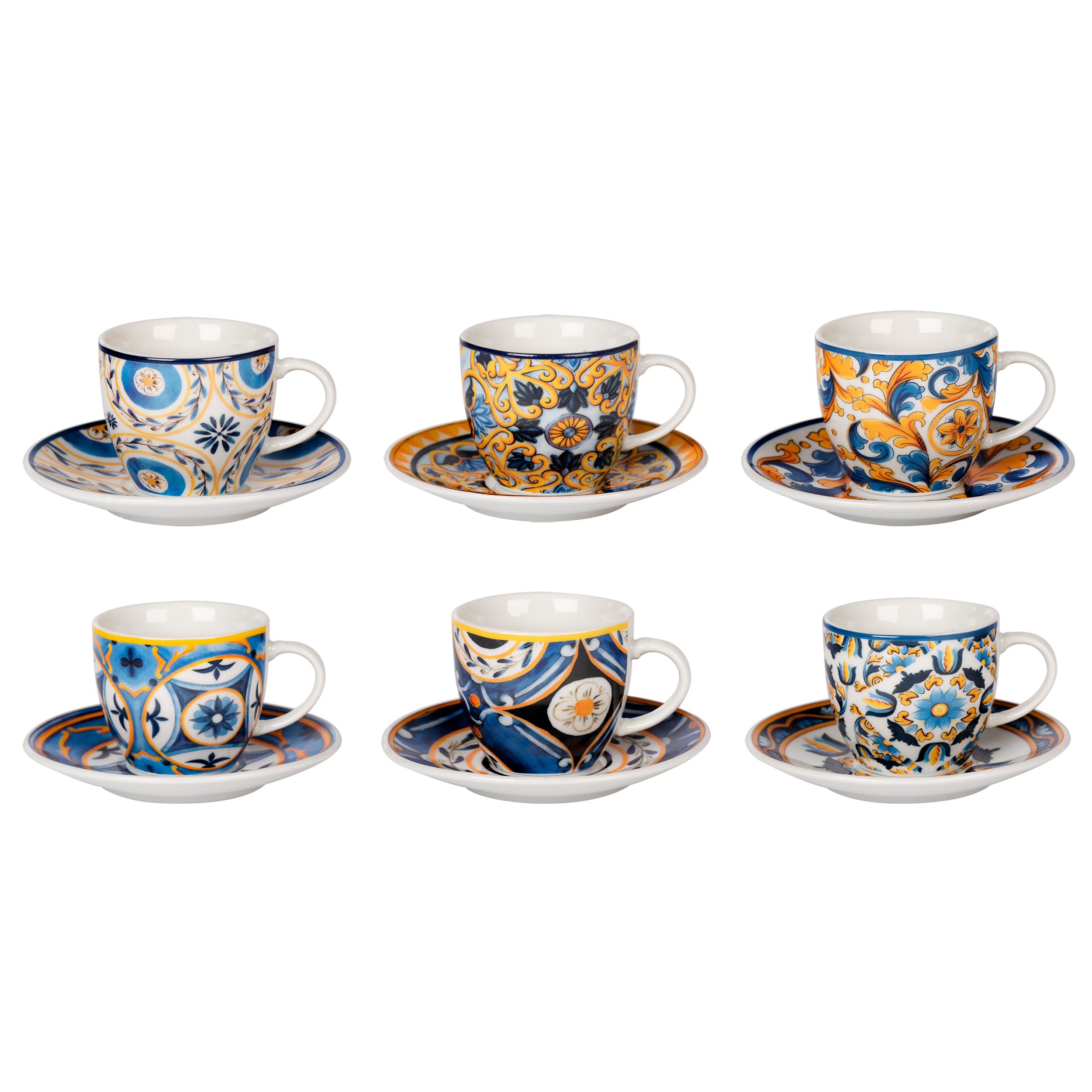 THUN Set 2 Tazze Country Con Fiori, Farfalla E Uccellino - Porcellana Decorata Sotto Smalto - Foto 5