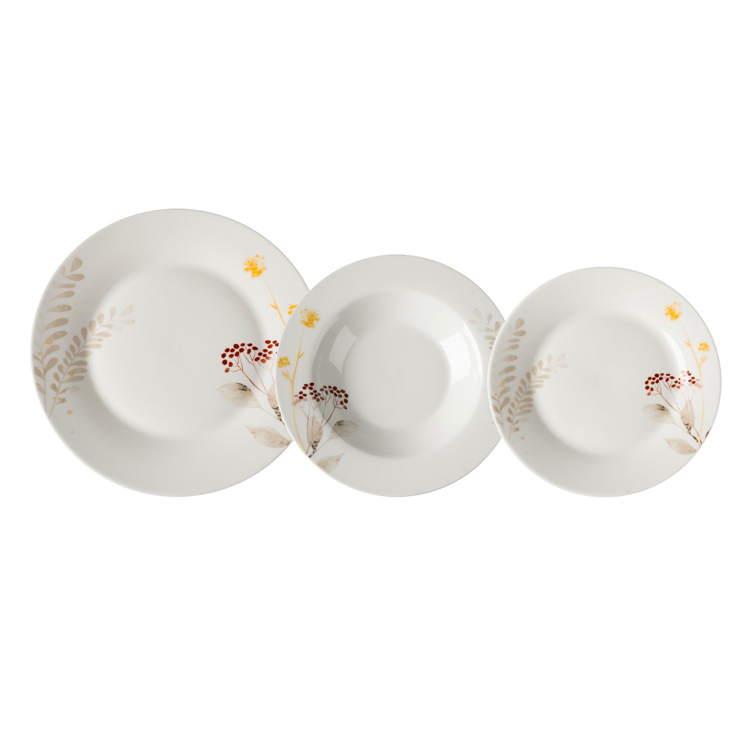 GUSTO CASA - Servizio di piatti Maëlys Floreale in Porcellana 18 pezzi