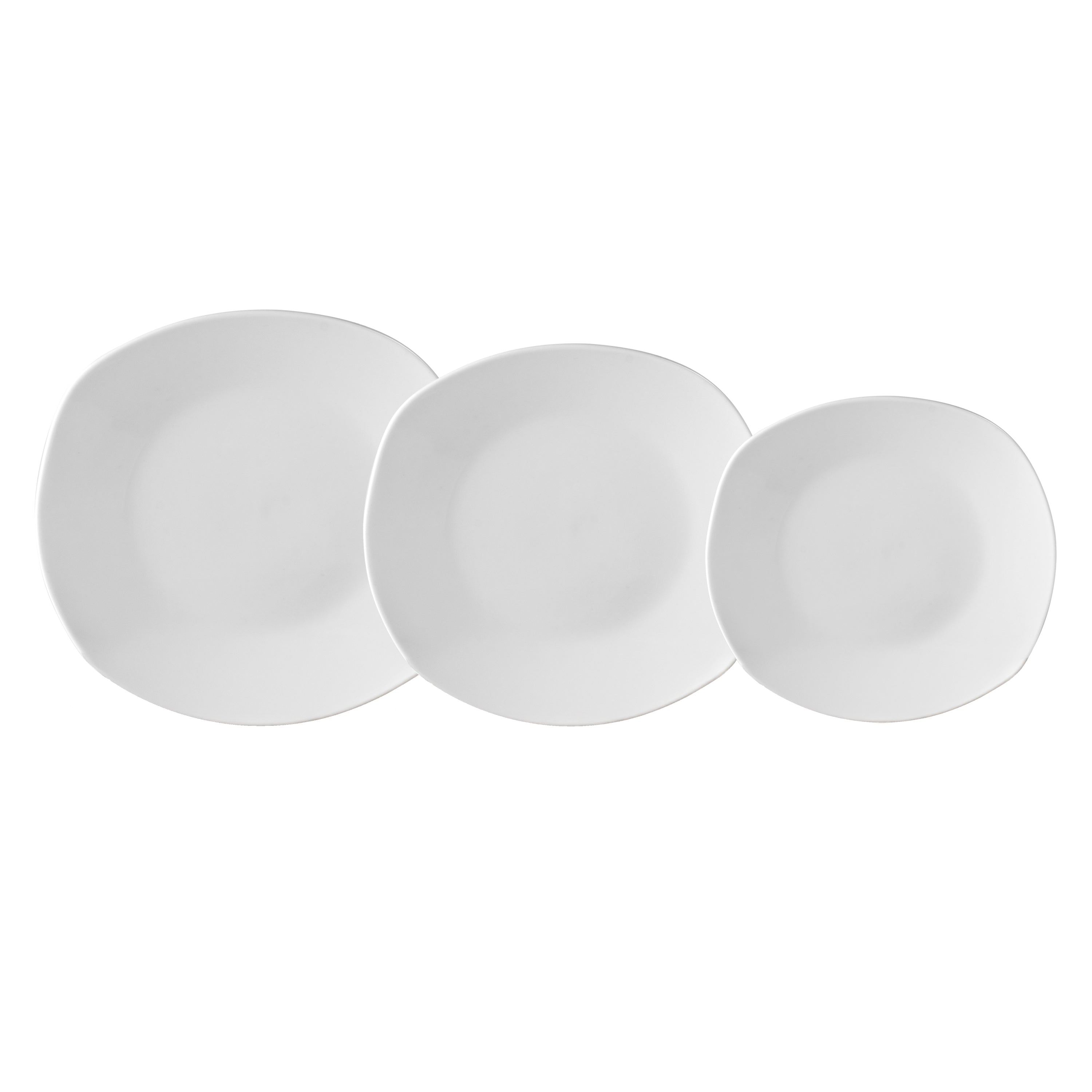 GUSTO CASA - Servizio di piatti in Porcellana Blanco Square 12 pezzi