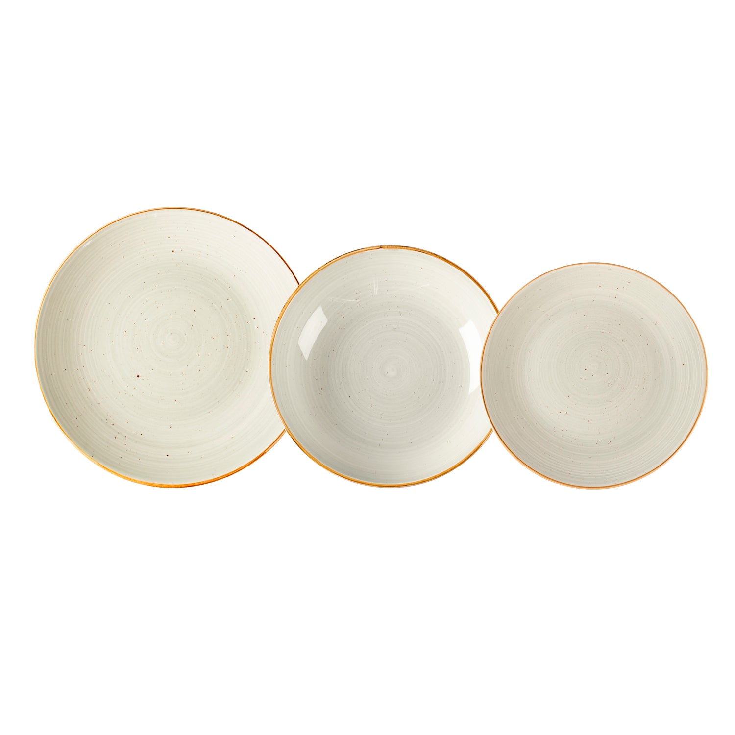 GUSTO CASA - Servizio di piatti in stoneware Alamos Beige 18 pezzi