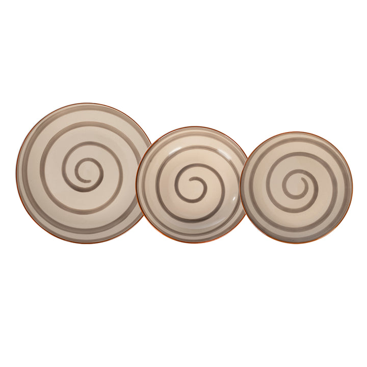 GUSTO CASA - Servizio di piatti in Stoneware Helical 12 pezzi