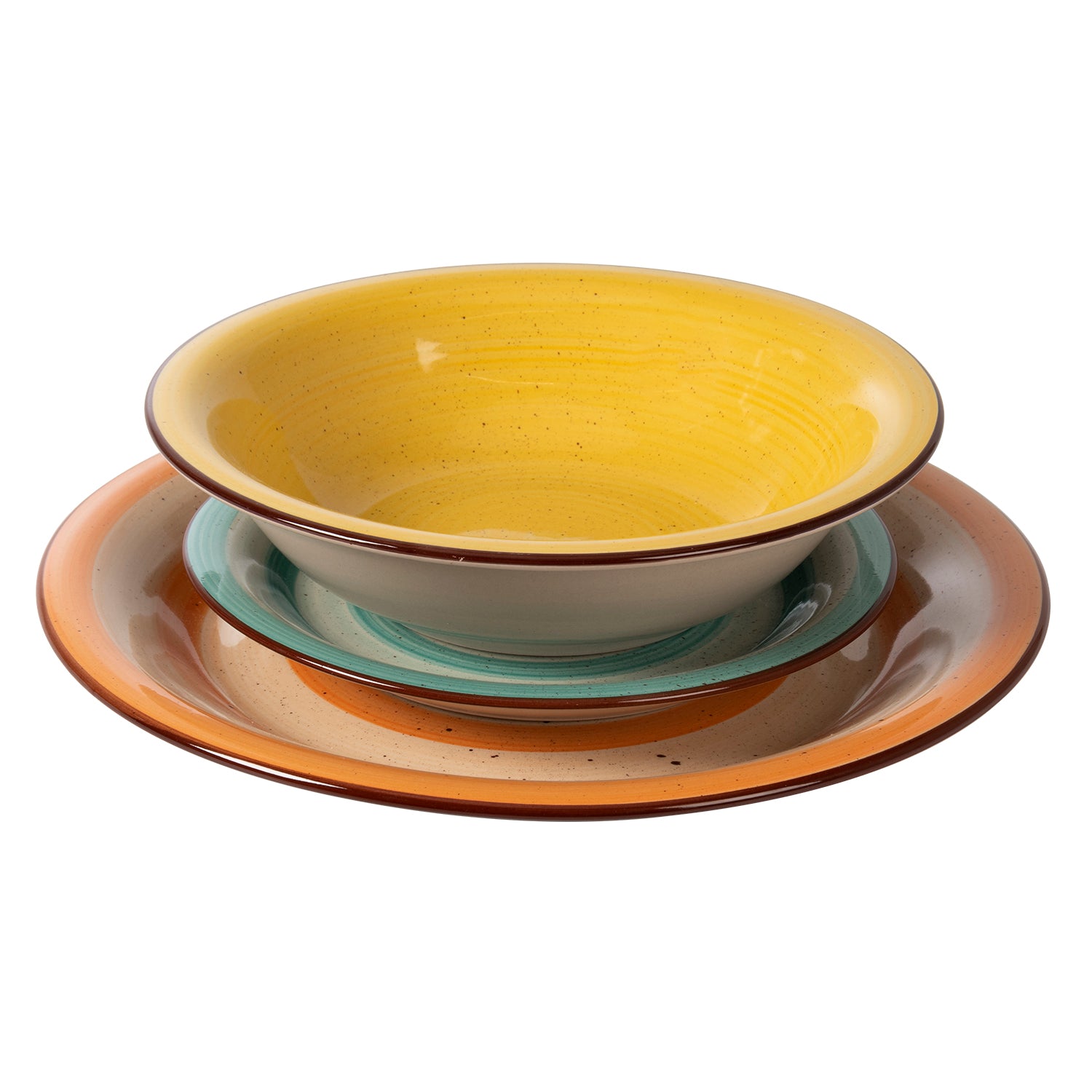 GUSTO CASA - Servizio di piatti in stoneware Dotty 18 pezzi