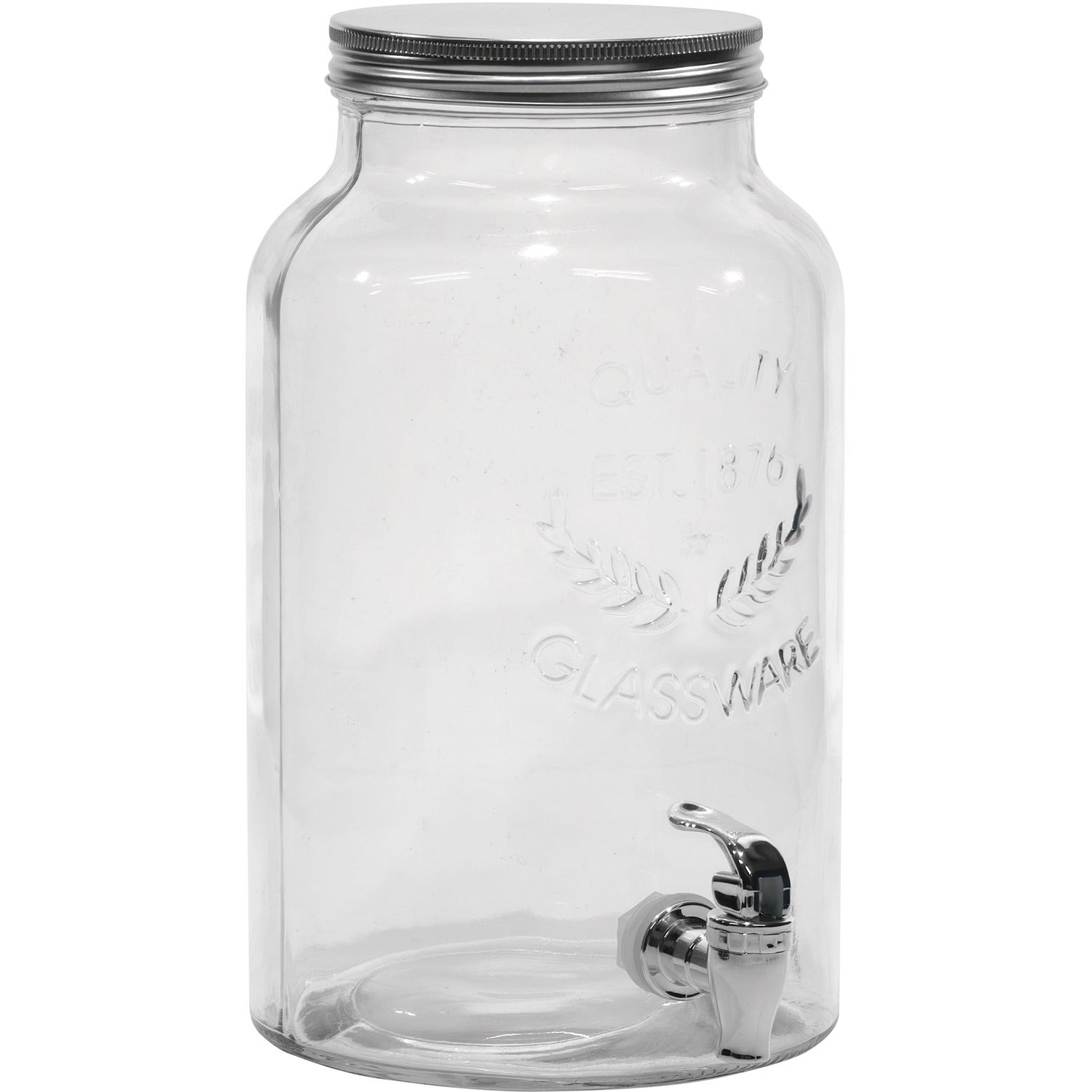 GUSTO CASA - Dispenser bevande in vetro 5,5 litri - h31 cm diametro 18 cm