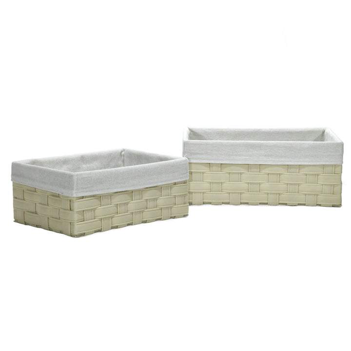 VESTIAMO CASA - Set 2 Ceste Rettangolari Beige