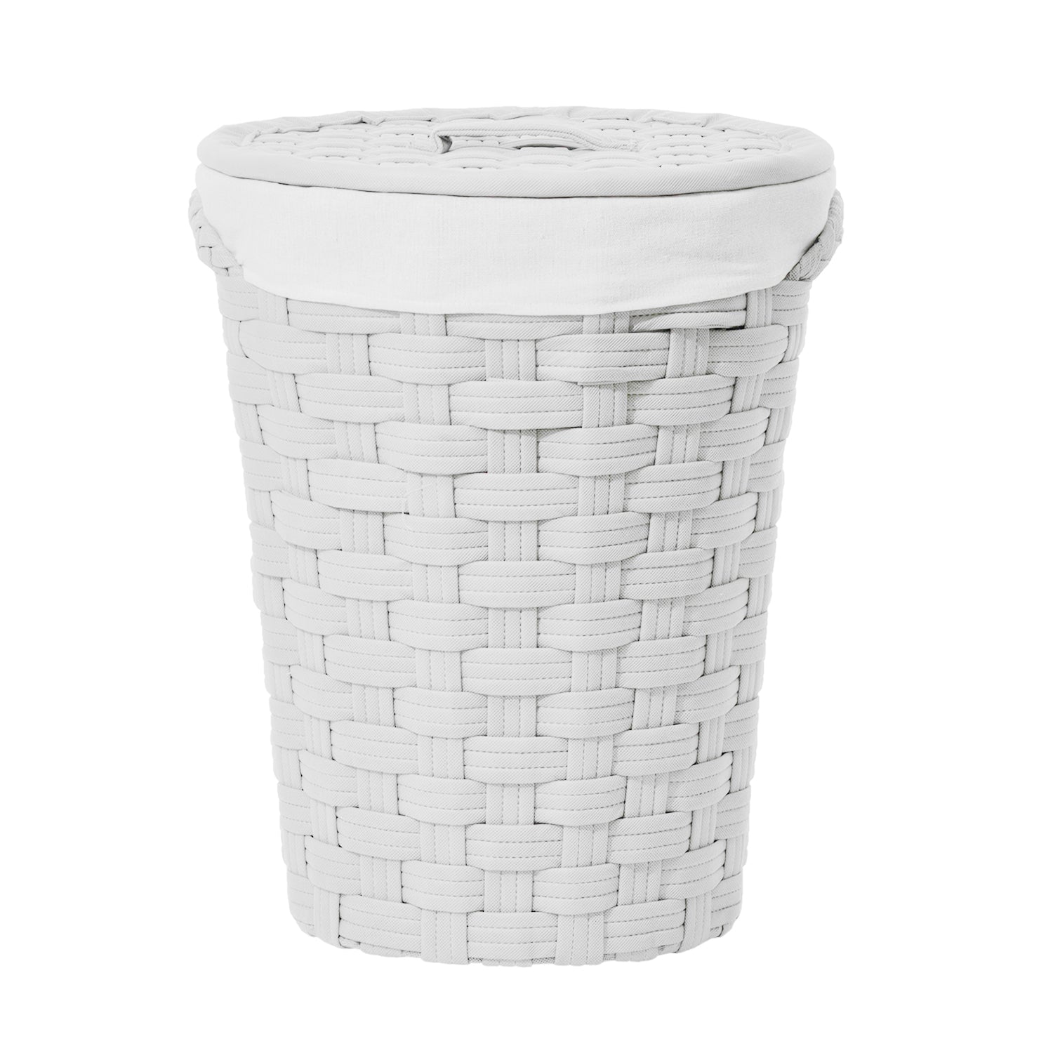 VESTIAMO CASA - Cesta Portabiancheria in tnt Bianca - h55 cm diametro 43,5 cm